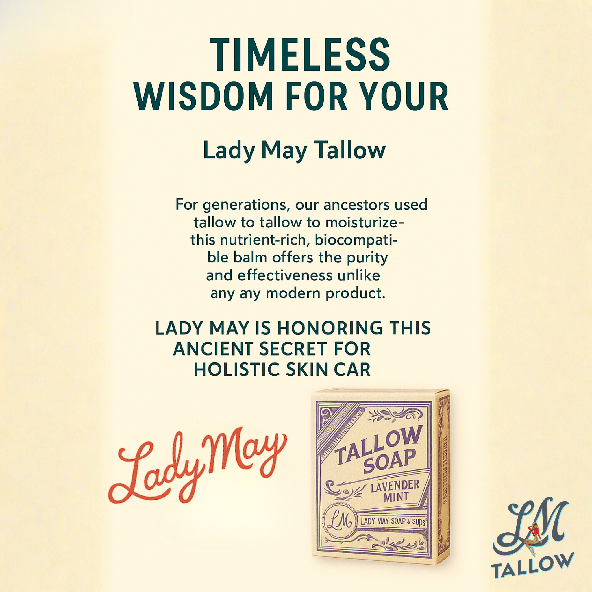 All-Natural Tallow Bar Soap - with Grass-Fed Beef Tallow