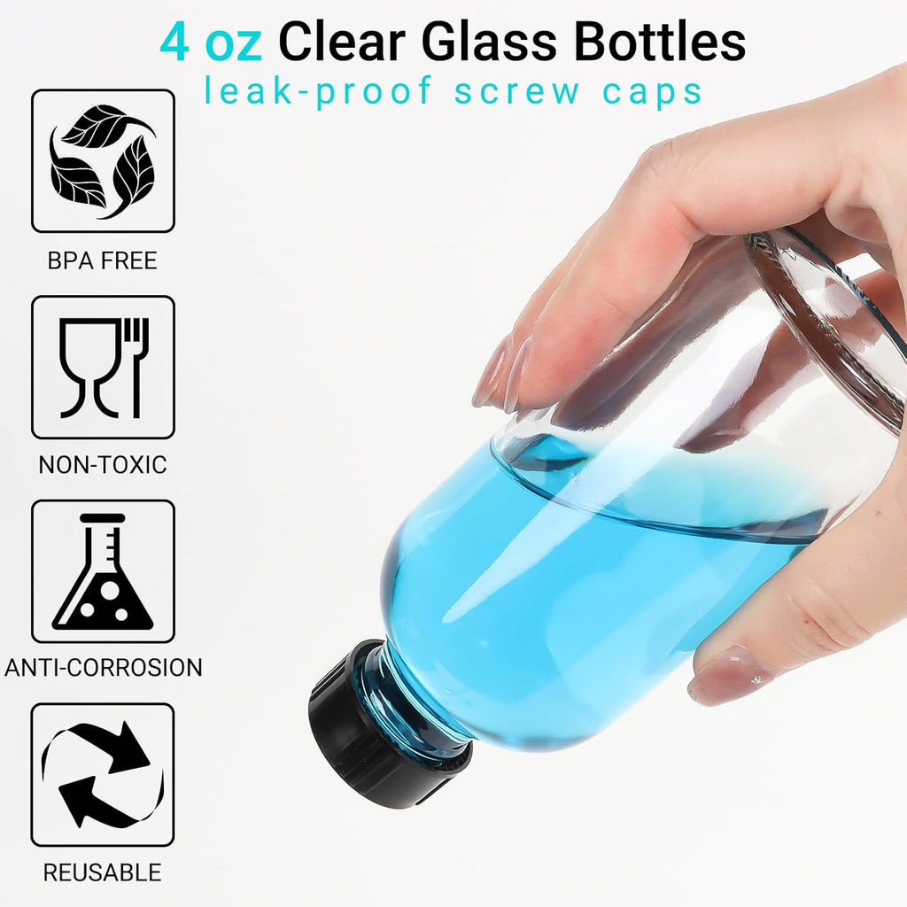 Clear 4oz Glass Bottle