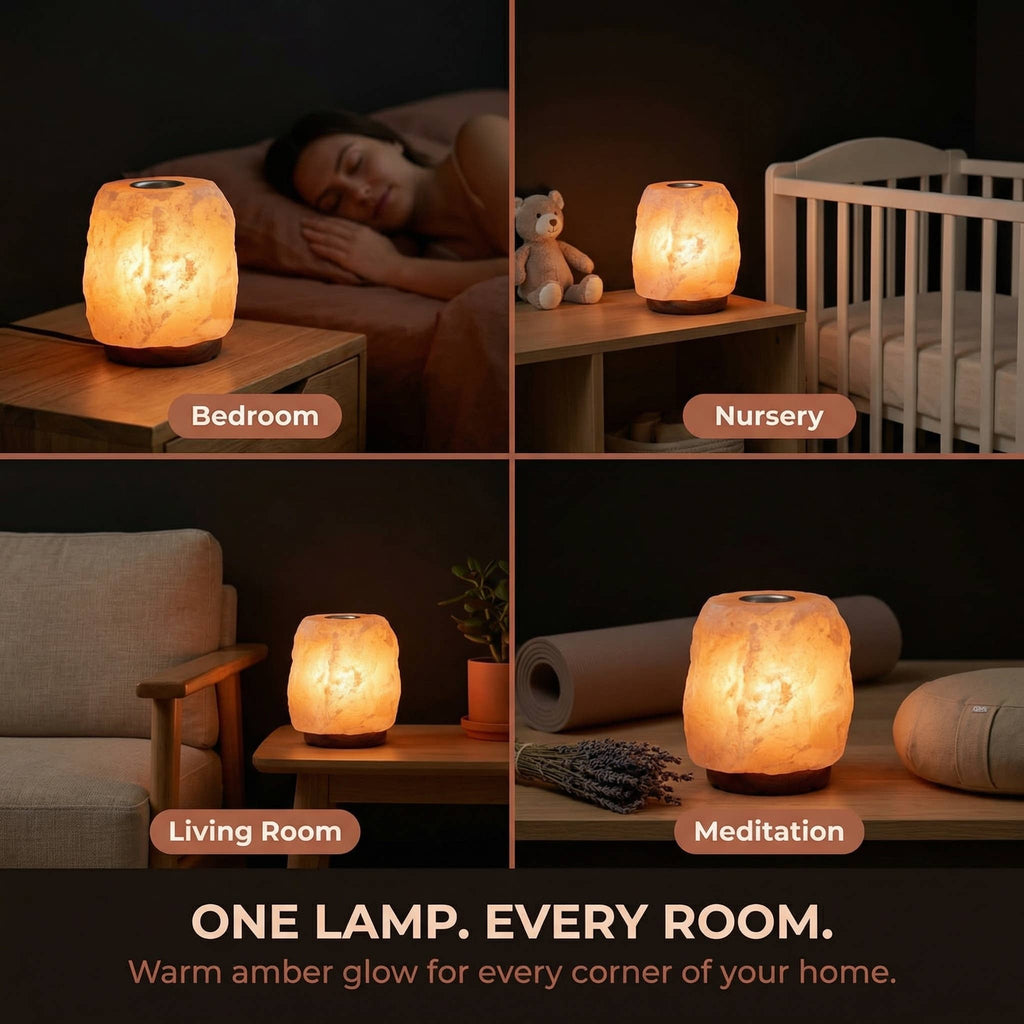 Himalayan Salt Lamp with Aromatherapy Tray