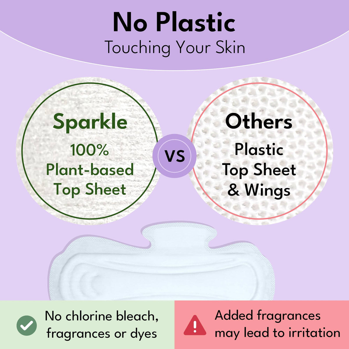 Sparkle Plant-based Maxi Pads - Regular 10ct - Light Days