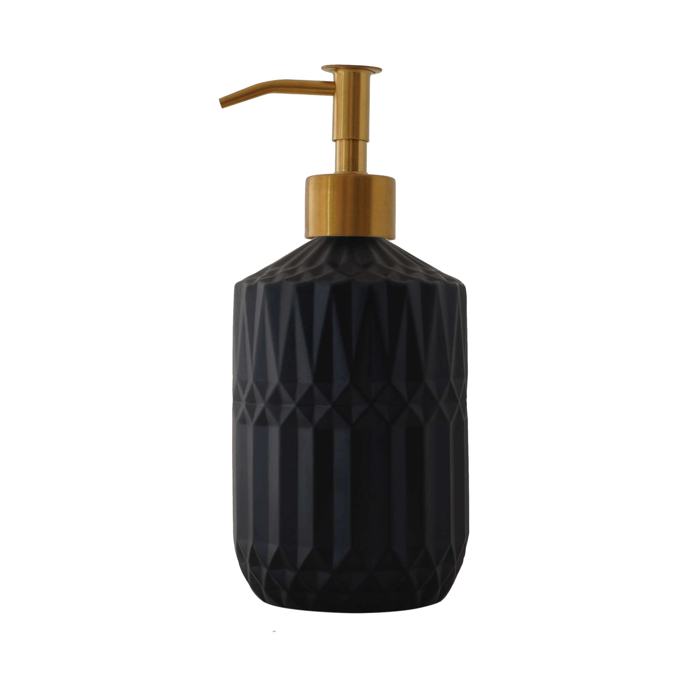Slim Pump Crystalline Pattern Glass Liquid Soap Dispenser