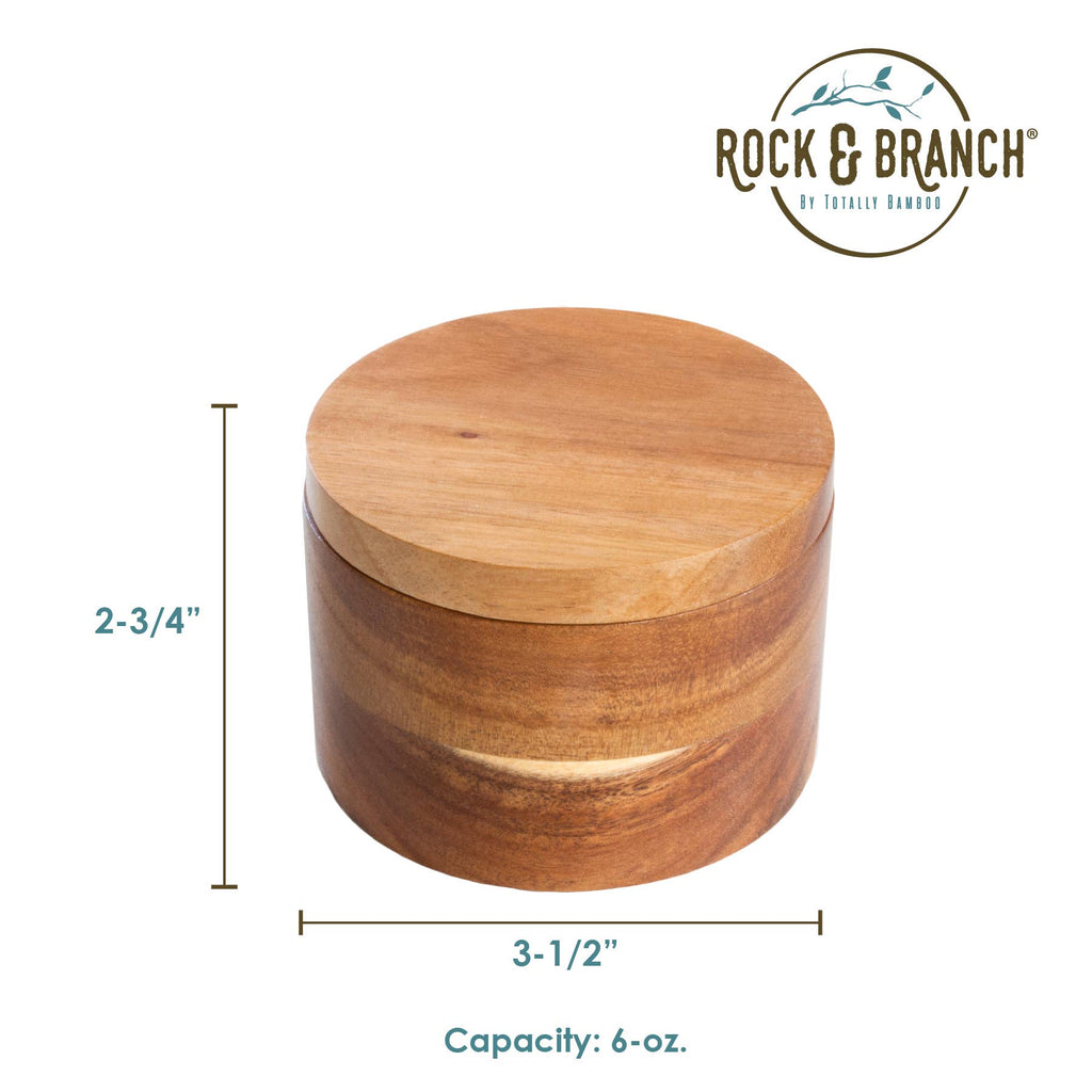 Rock & Branch® Acacia Salt Cellar with Swivel Lid