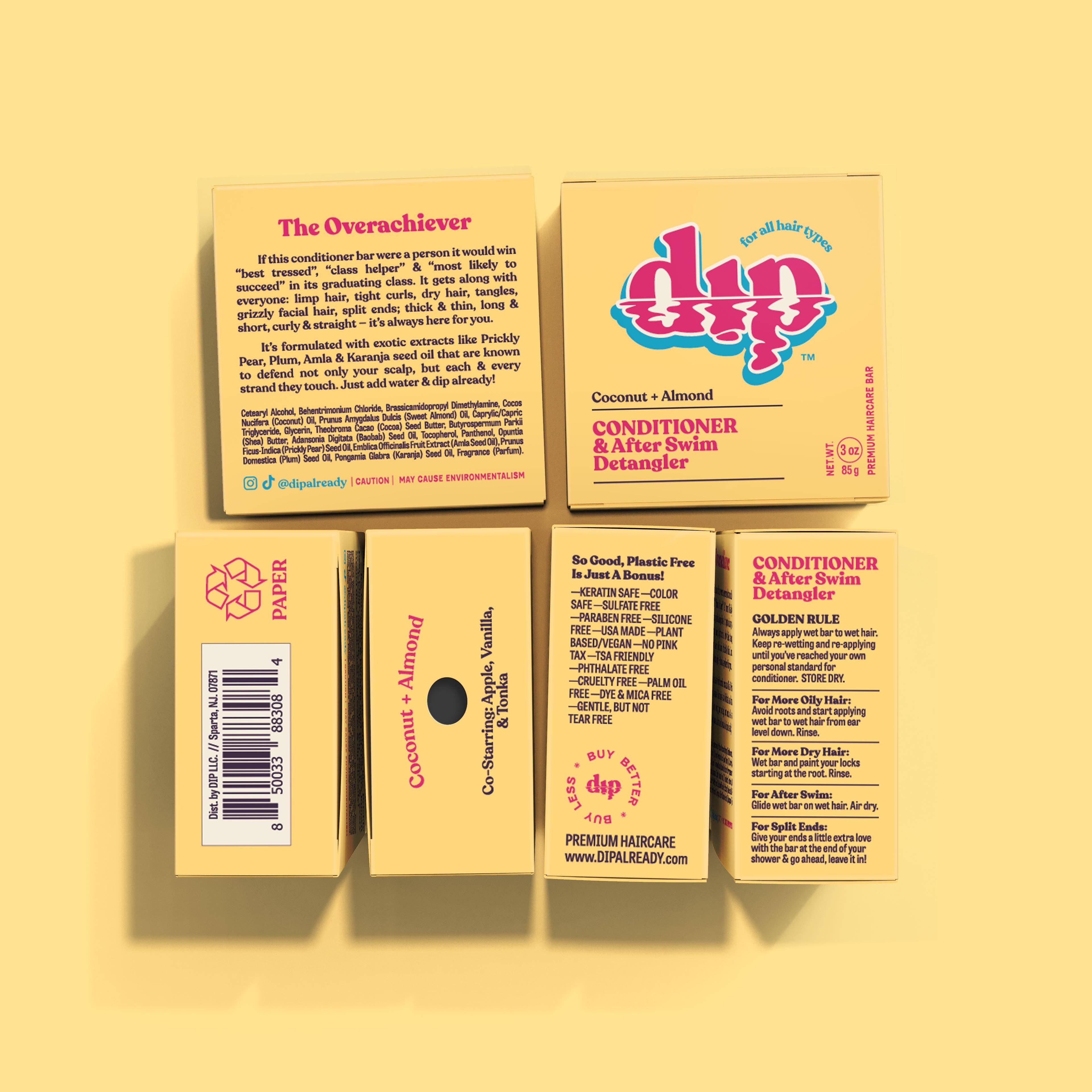 DIP Conditioner Bar & After Swim Detangler - Coconut & Almond