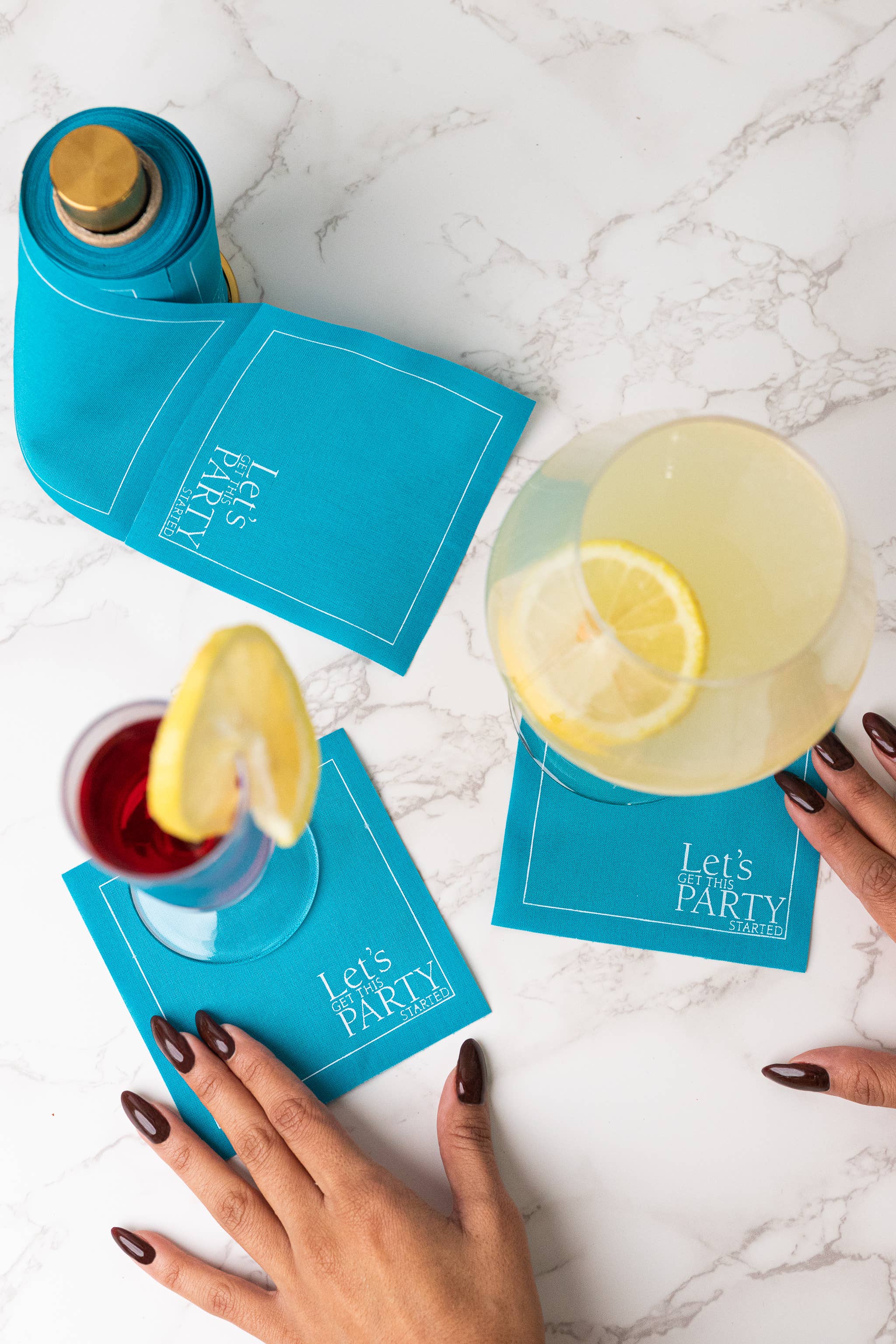 The Real Teal Cocktail Napkin Roll