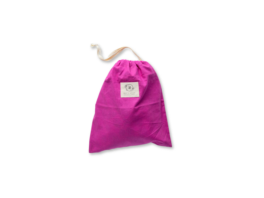 Artisan Bread Bag - Magenta, Meadow Magic lined