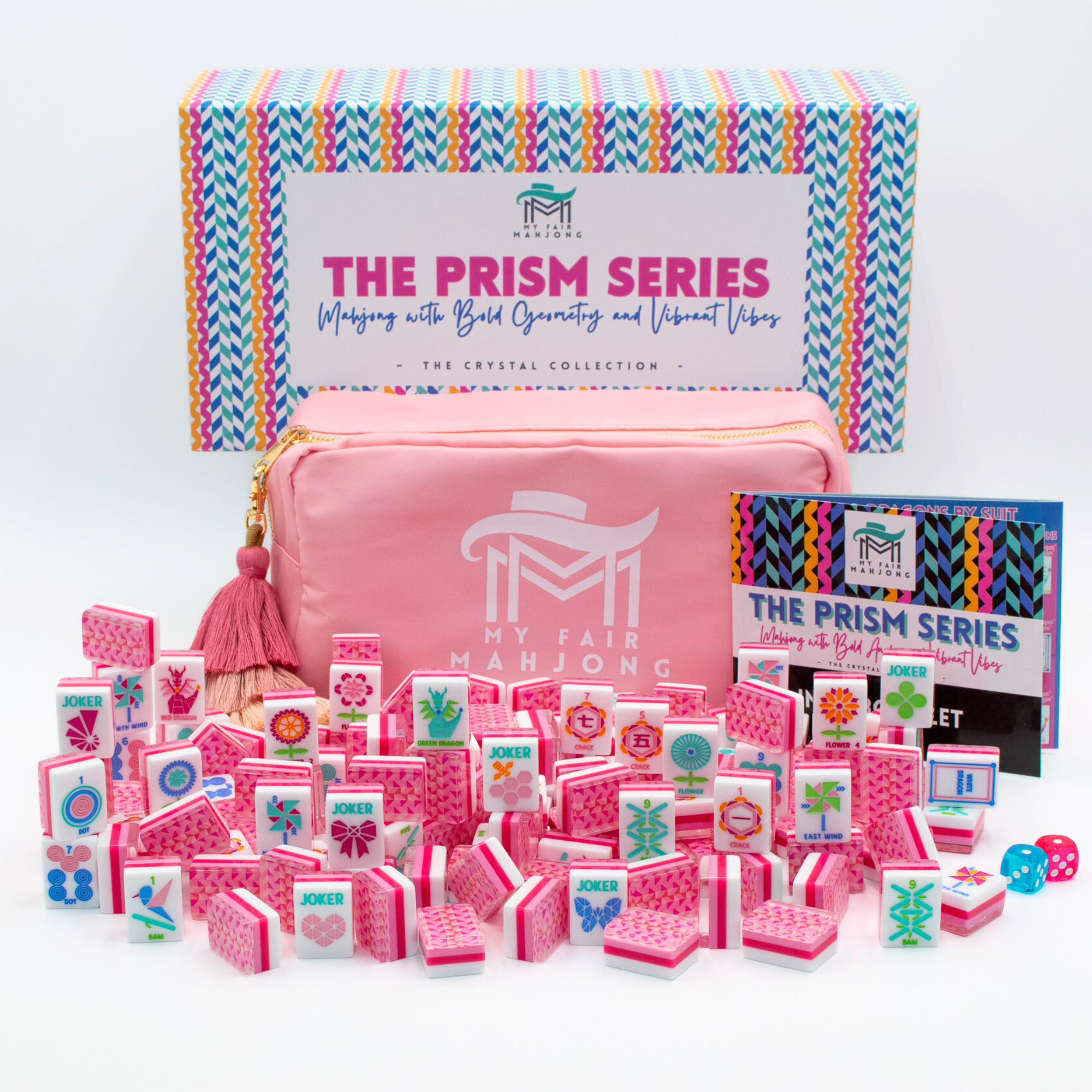 Crystal Prism Pink | Mahjong with Bold Angles and Vibrant Vibes