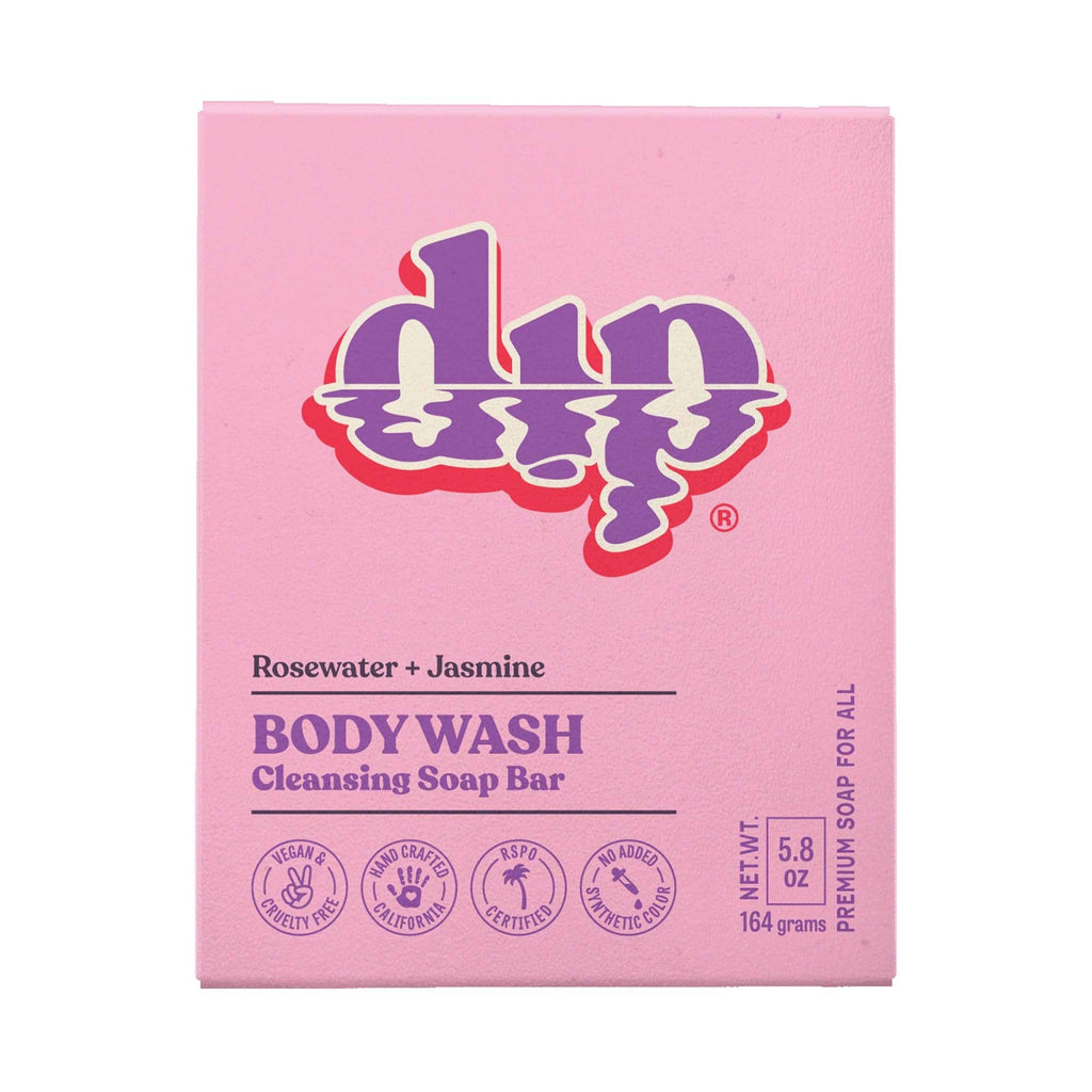 DIP Body Wash Cleansing Soap Bar - Rosewater & Jasmine