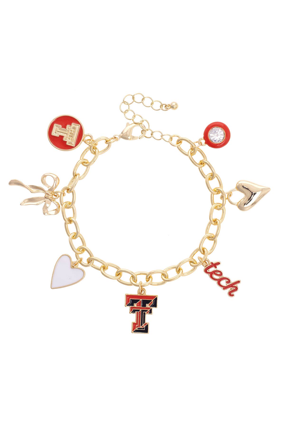 Texas Tech Red Raiders Enamel Icons Charm Bracelet