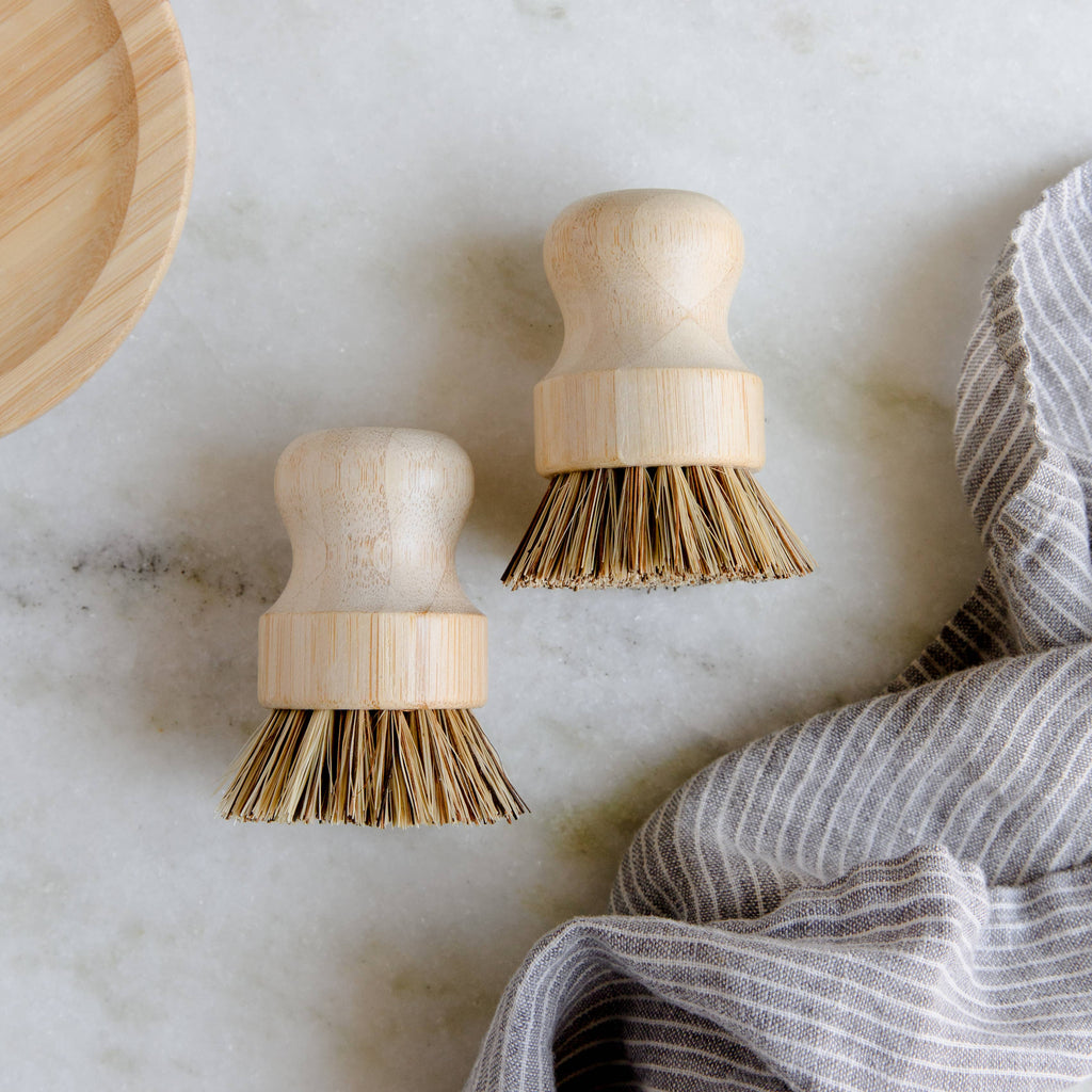 Earth Ahead Bamboo Pot Scrubber Brush With Wide Handle | Eco Friendly
