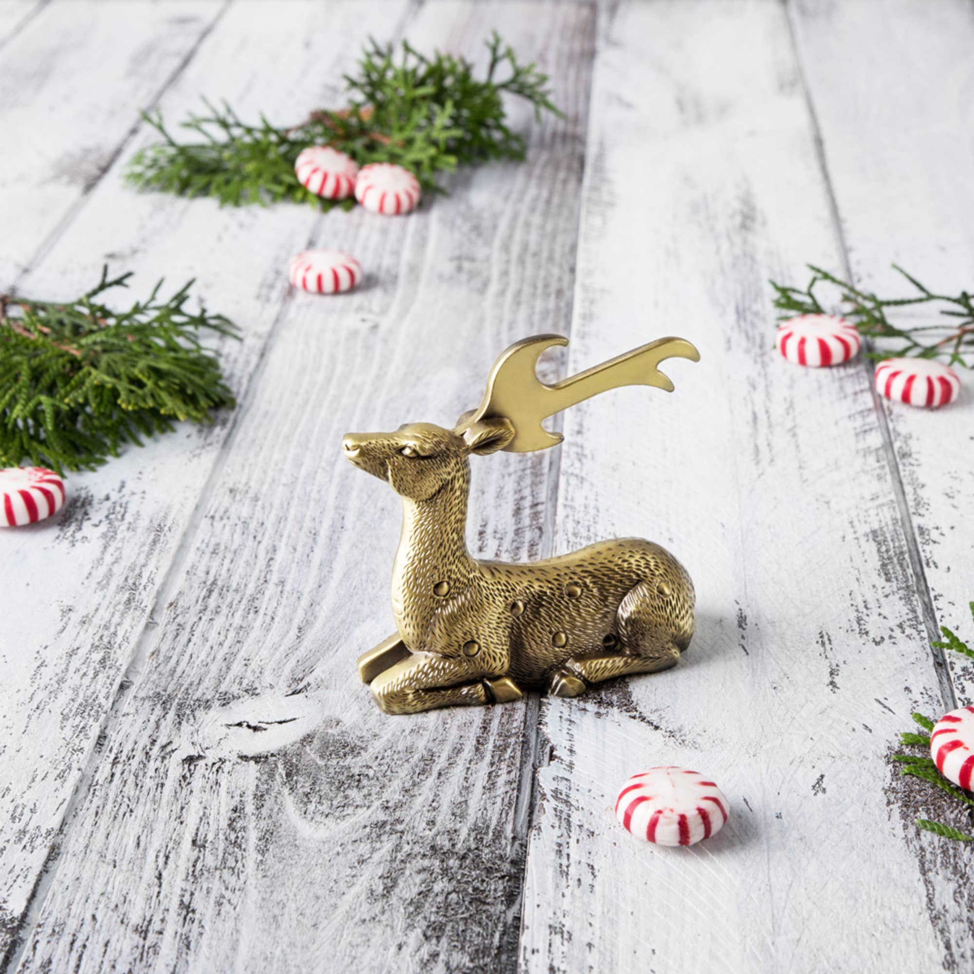 Gilded Brass Finished Deer Beer Bottle Opener