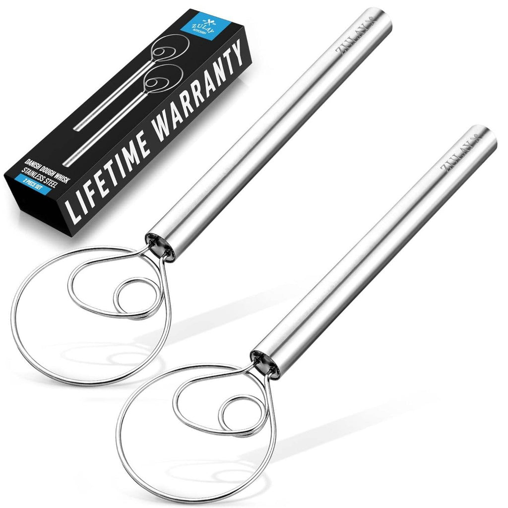 Danish Dough Whisk Stainless Steel - Single Eye Dough Hook