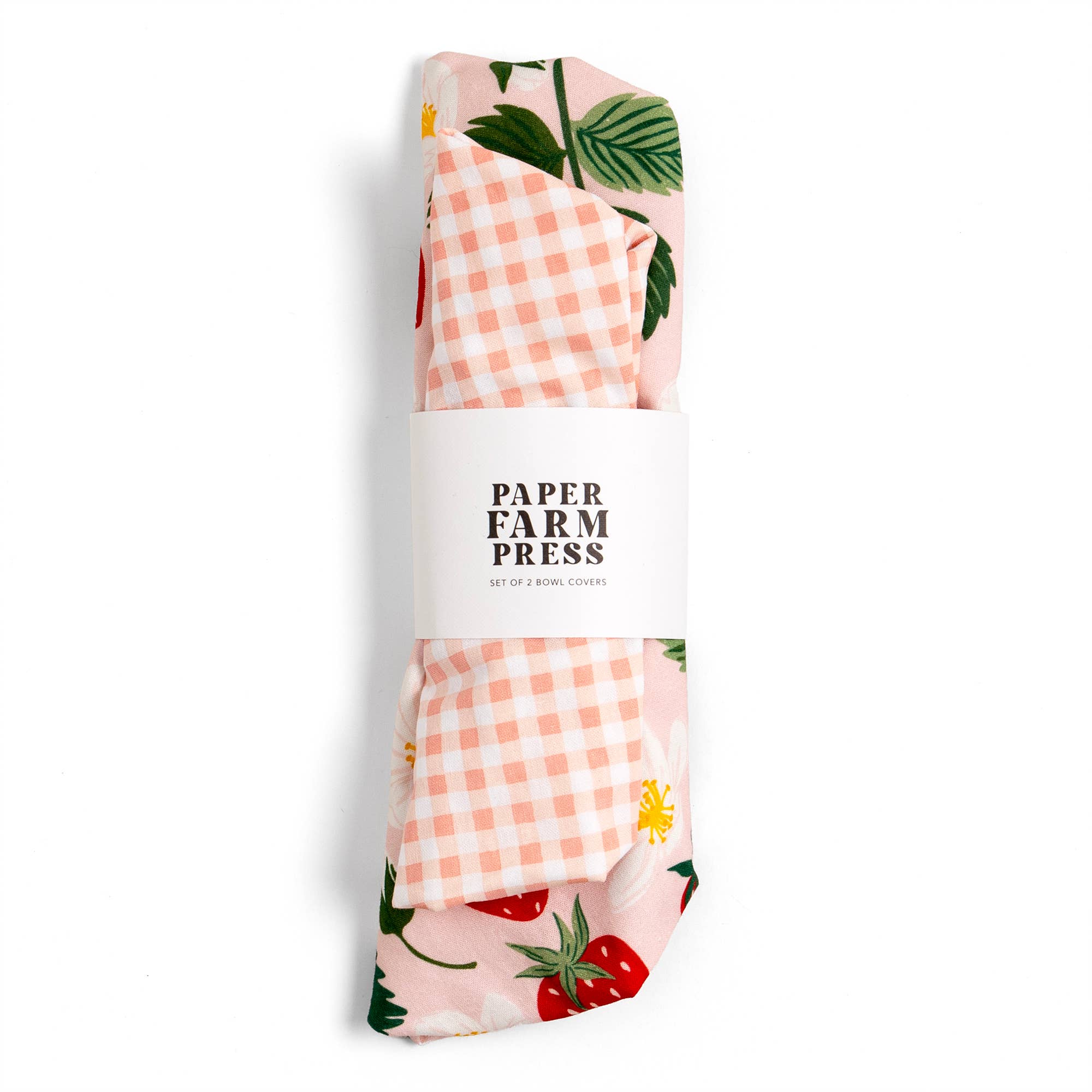 Strawberry Patch Reusable Fabric Bowl Cover Set