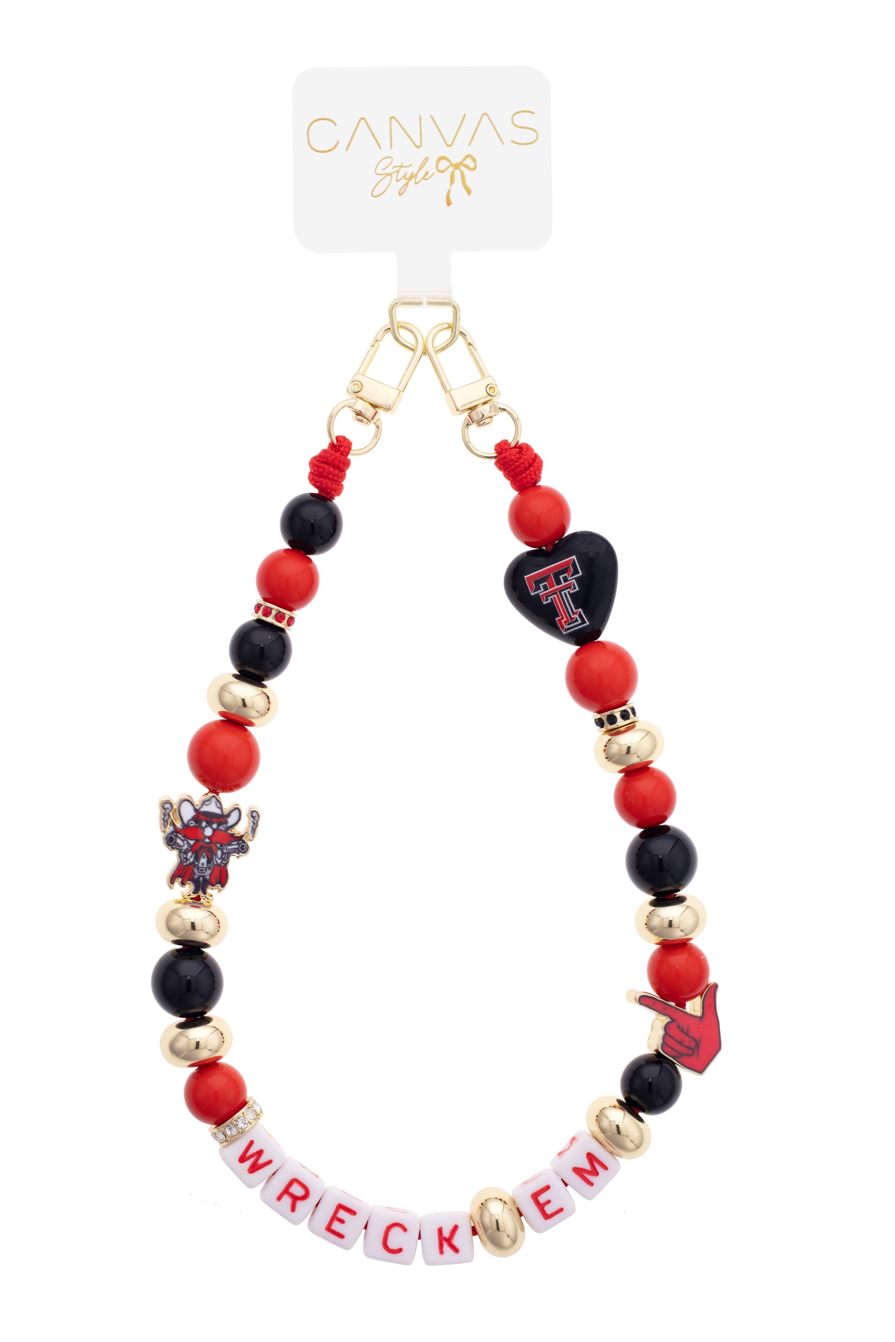 Texas Tech Red Raiders Beaded Cellphone Wristlet