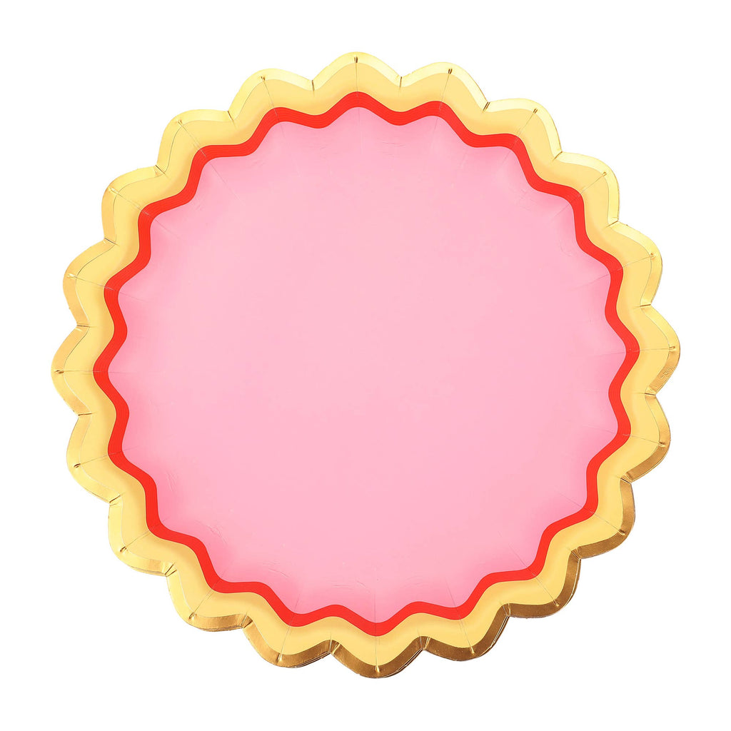 Rainbow Ric Rac Assorted Dessert Plate Set