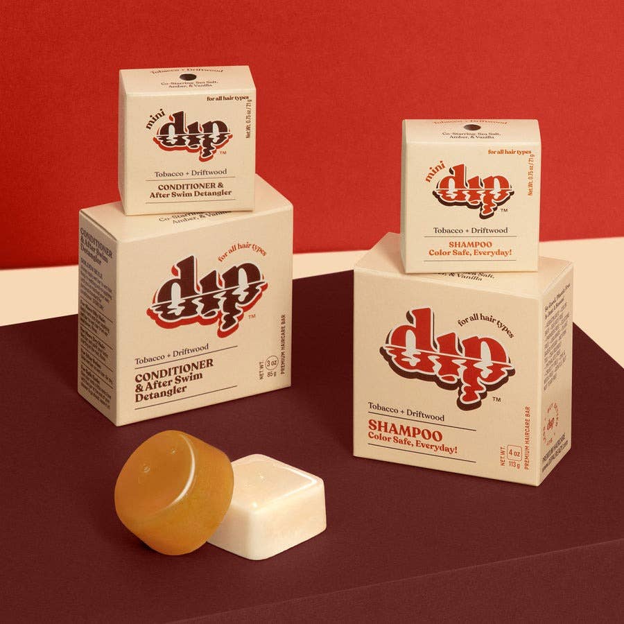 DIP Mini Dip Color Safe Shampoo Bar for Every Day - Tobacco & Driftwood