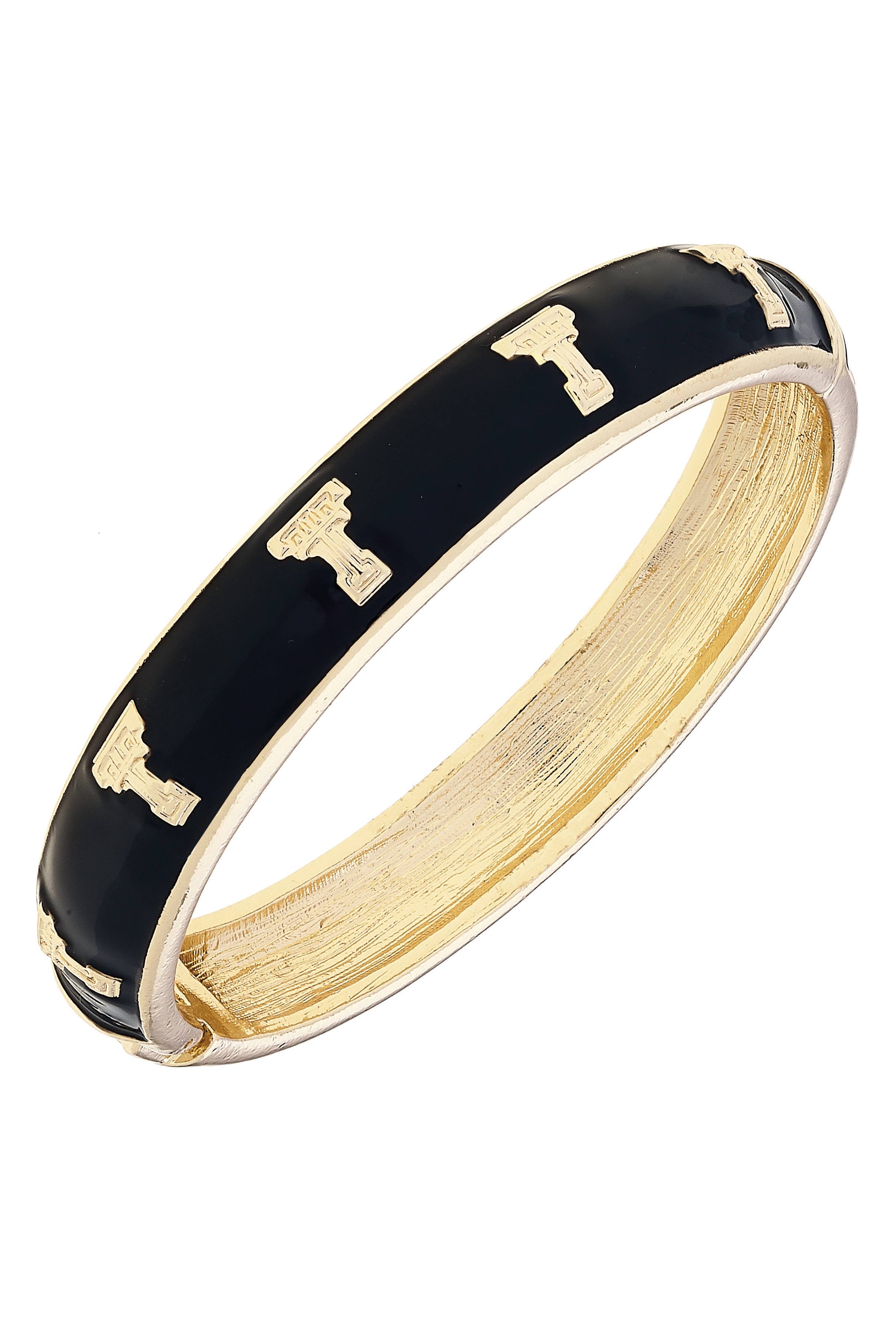 Texas Tech Red Raiders Sculpted Enamel Logo Bangle in Black