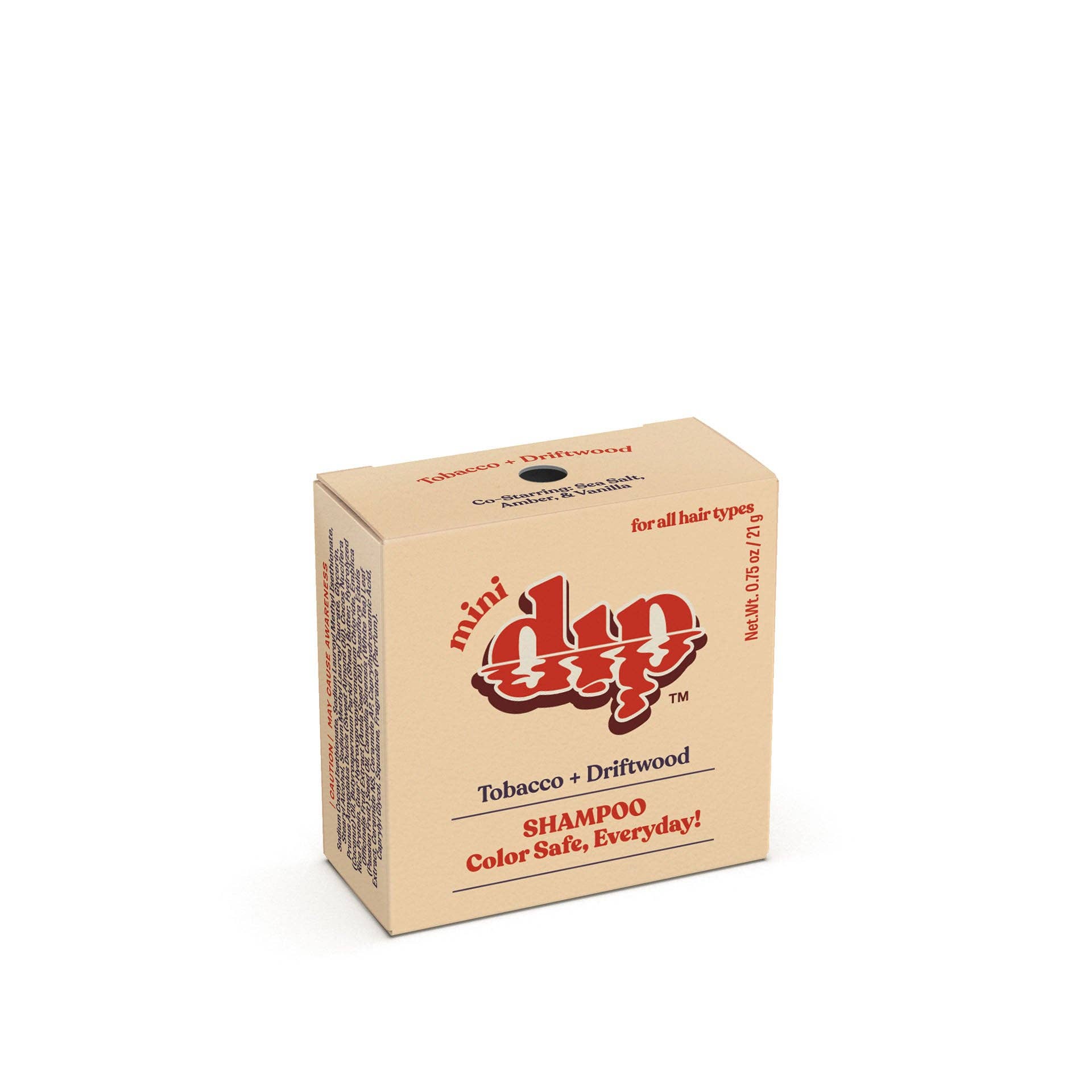DIP Mini Dip Color Safe Shampoo Bar for Every Day - Tobacco & Driftwood