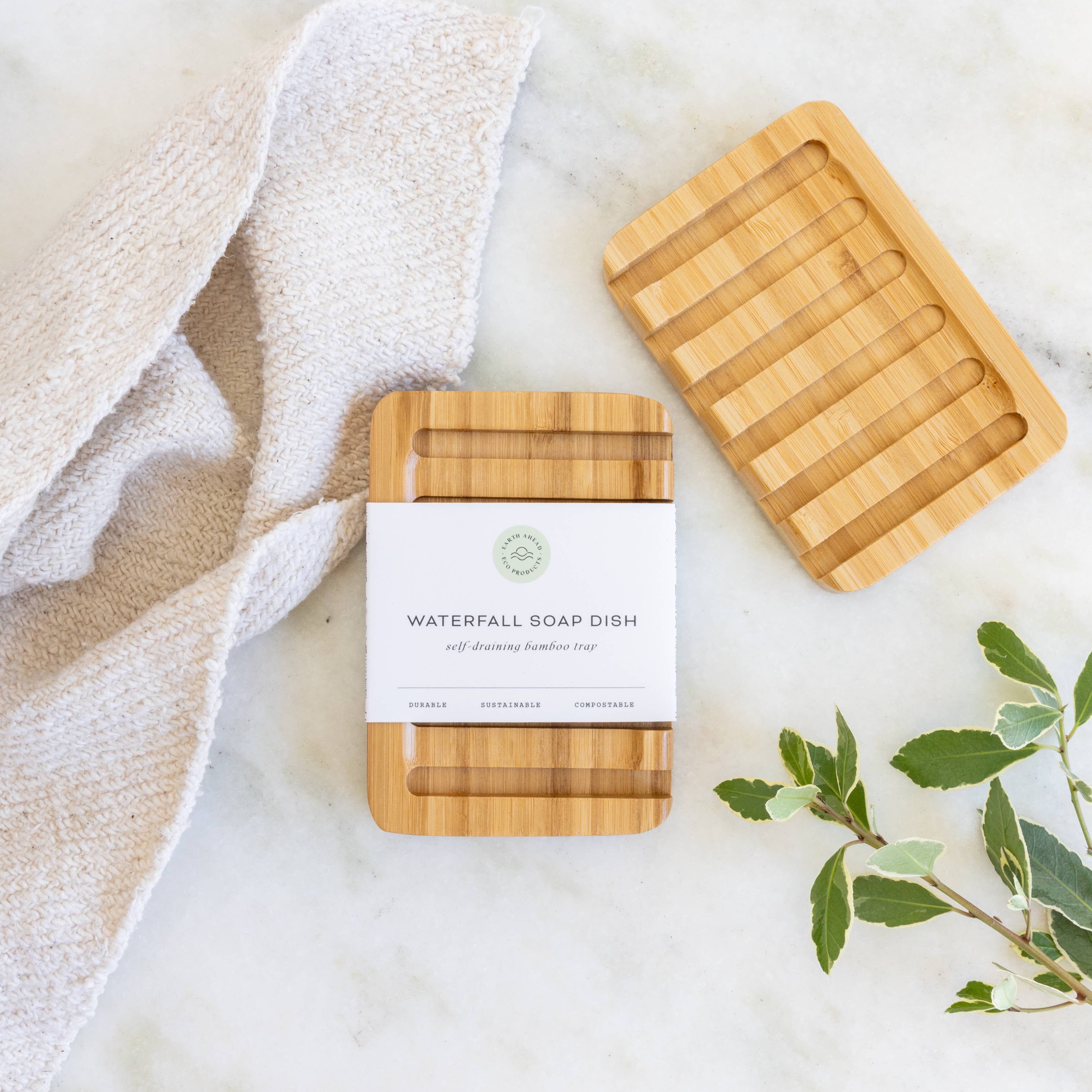 Earth Ahead Bamboo Waterfall Self-Draining Soap Dish