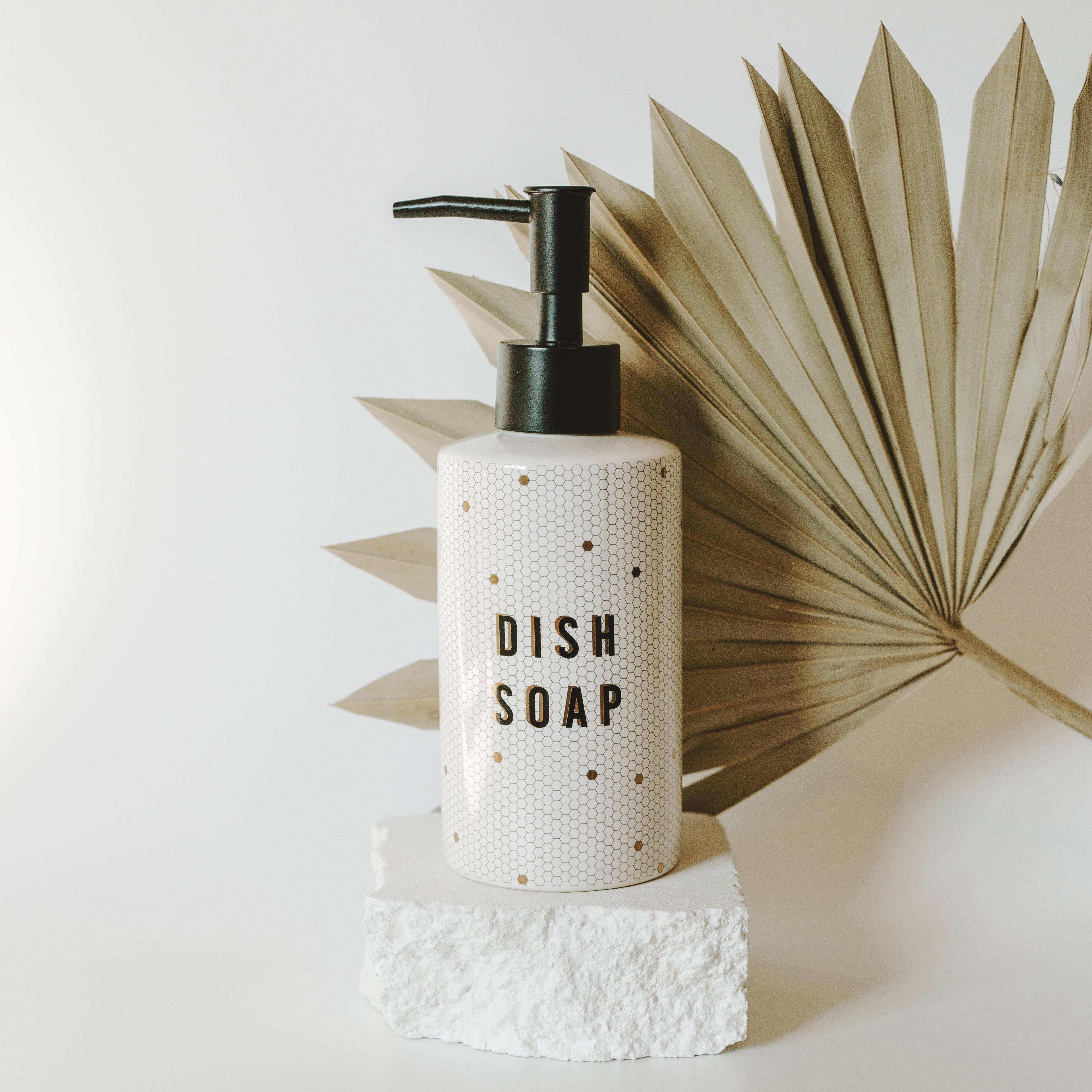 8.5oz Honeycomb Tile Dish Soap Dispenser