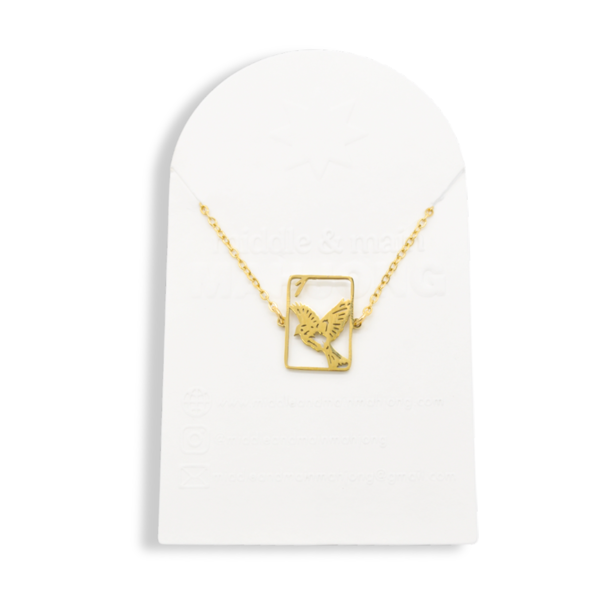 Mahjong Bracelet, One Bam Bird Filigree Sparrow