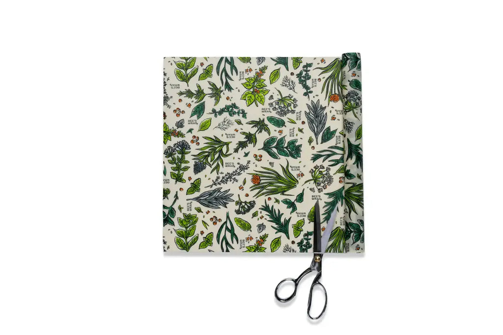 Bees Wrap Reusable Beeswax Food Wrap Roll - Herb Garden