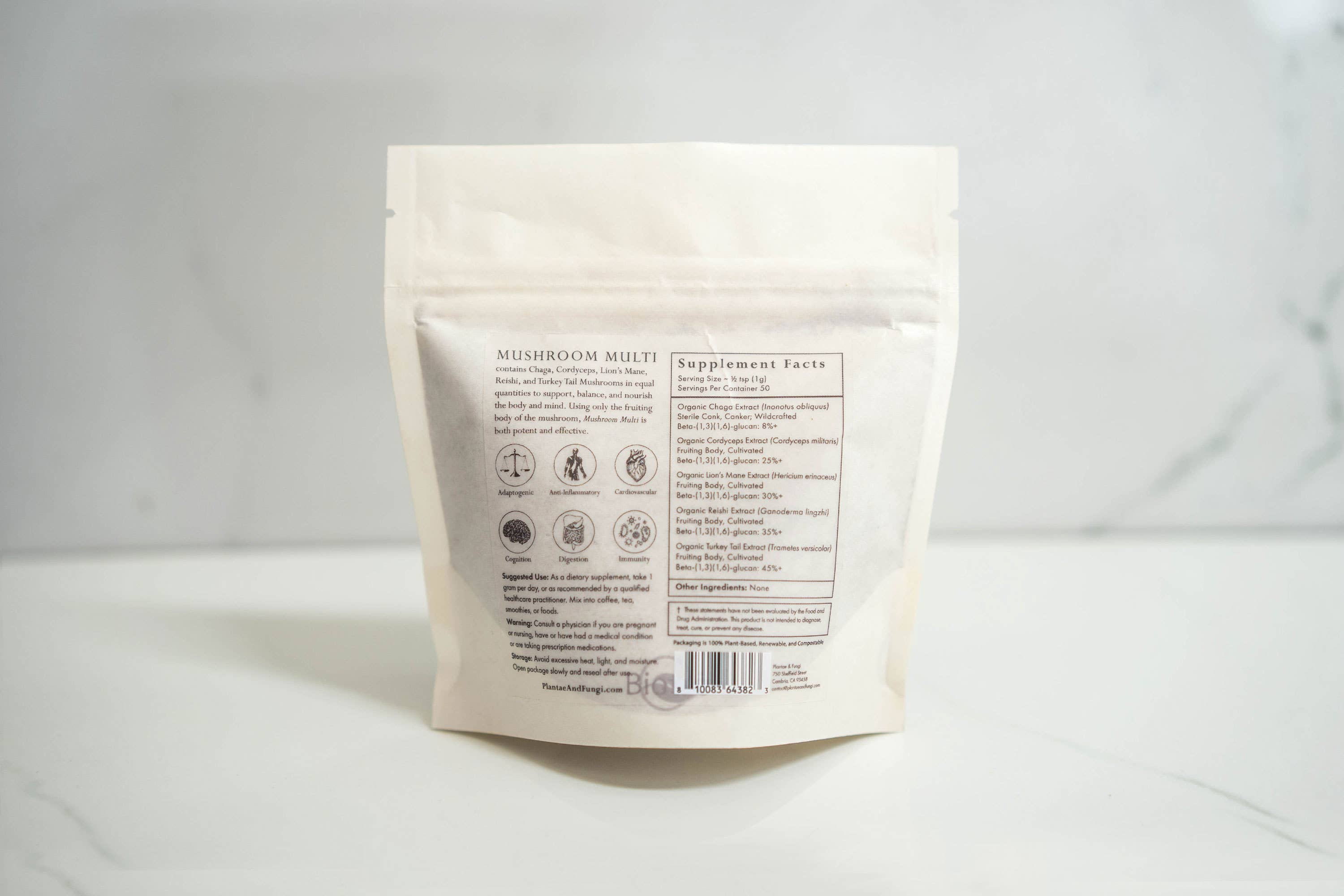 Mushroom Multi Powder - 5 Mushroom Blend for Daily Wellness