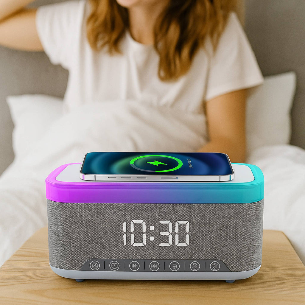 Pursonic All-in-One Alarm Clock with Bluetooth Speaker