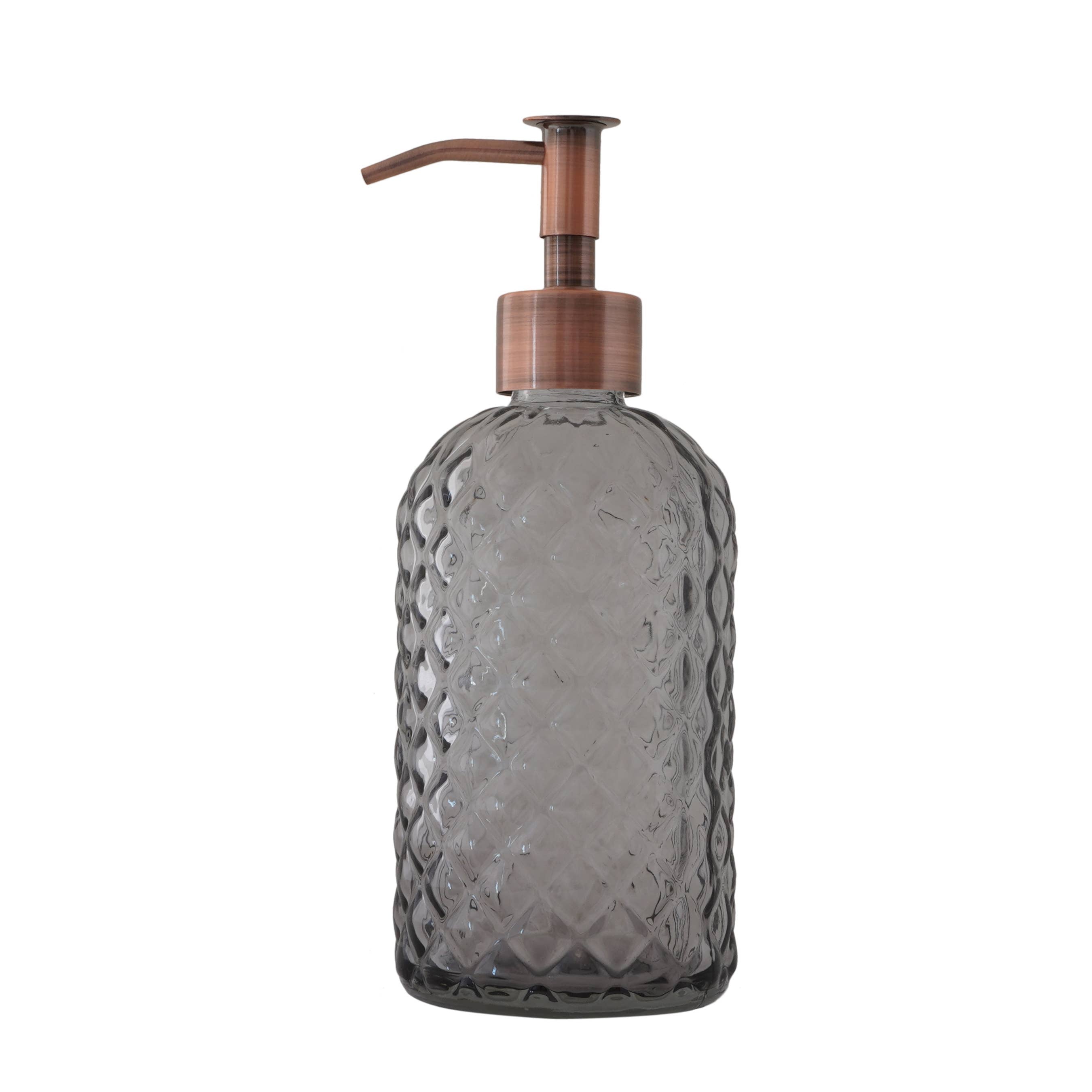 Slim Pump Diamond Lattice Glass Liquid Soap Dispenser