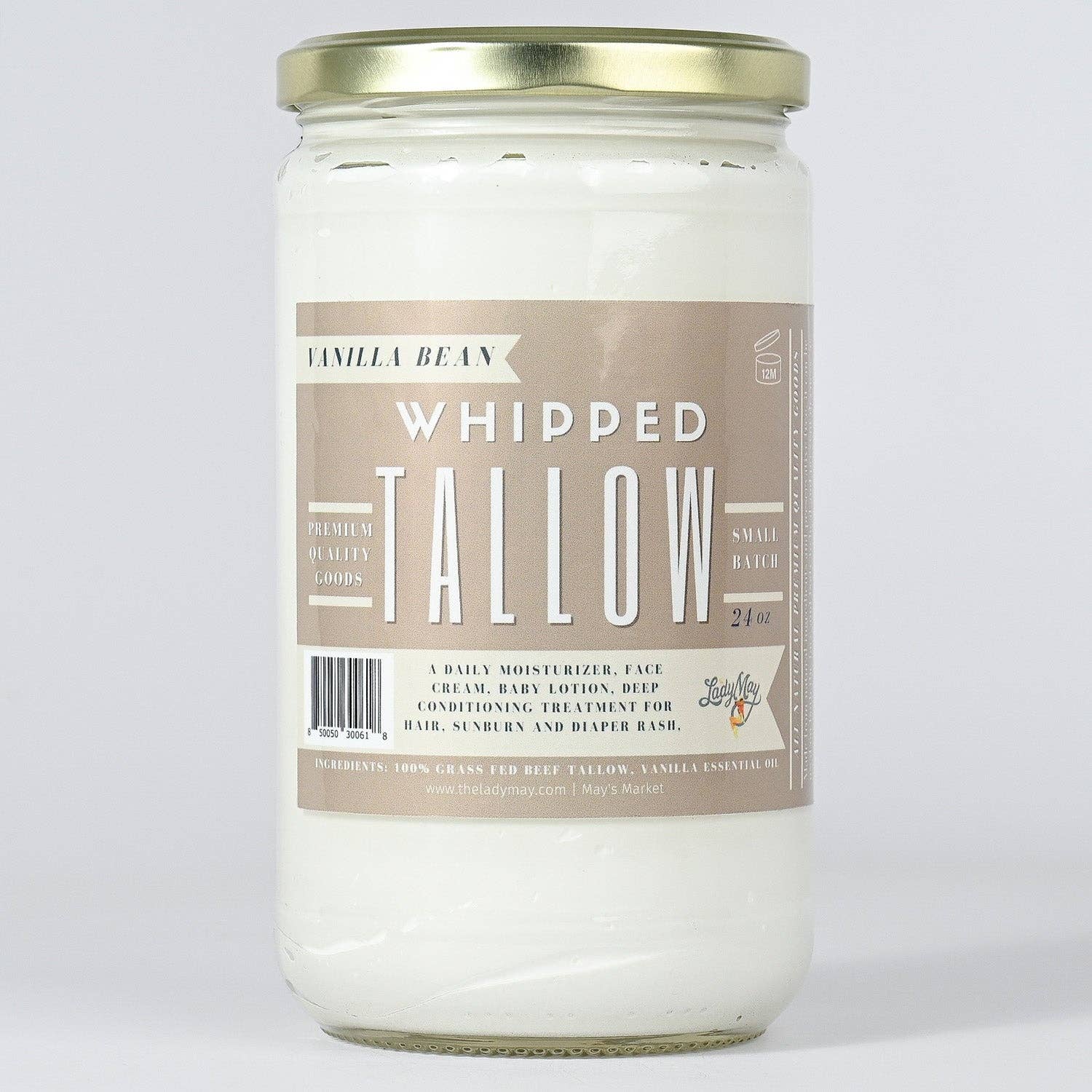 Vanilla Whipped Tallow Moisturizer | 100% Natural Skincare