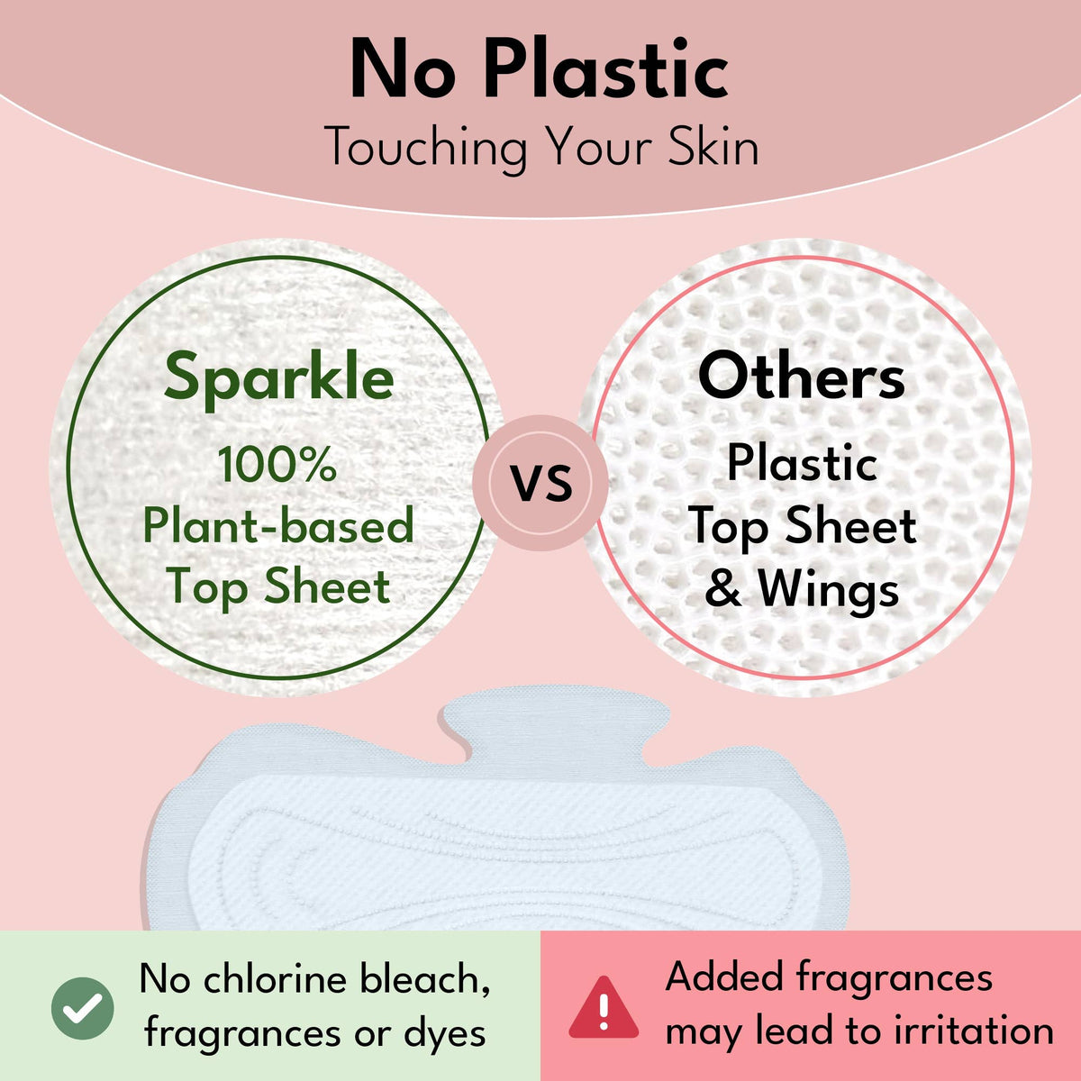 Sparkle Plant-based Ultra Thin Pads Regular 10ct Light Days