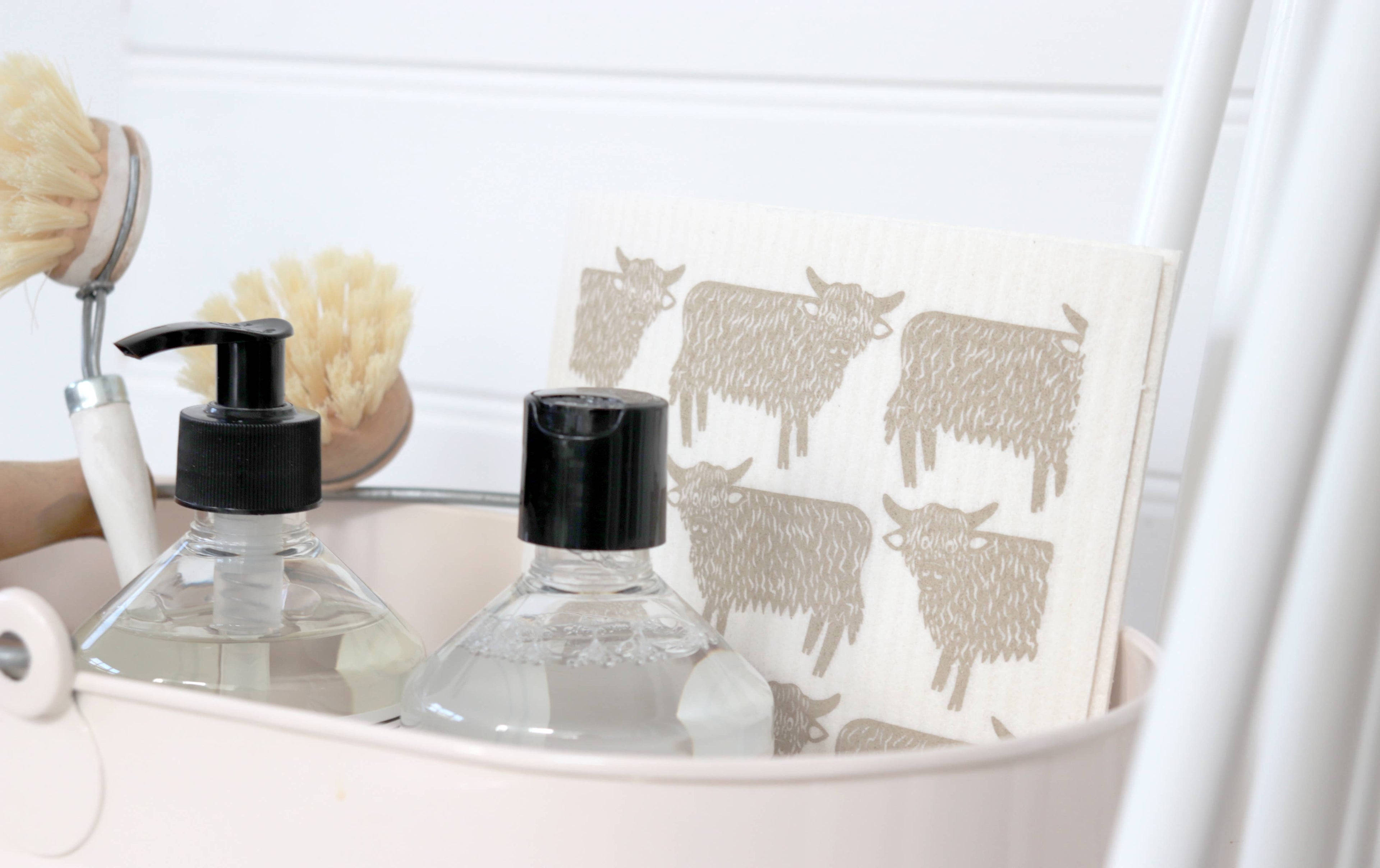Swedish Dishcloth - Highland Cow - Sand