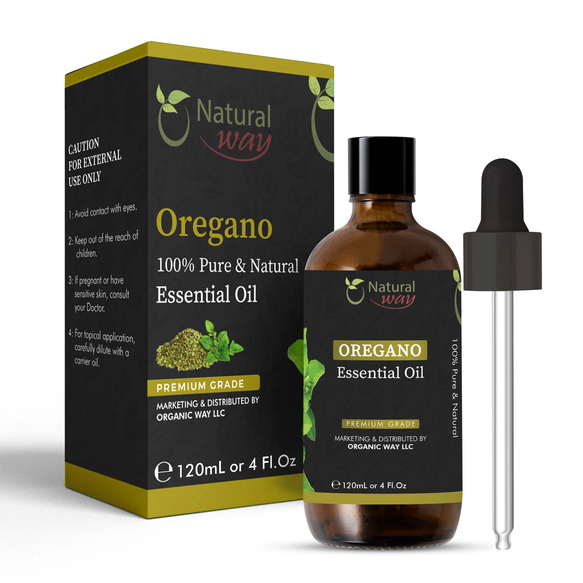 Natural Way Oregano Essential Oil | 4 Fl Oz (120 mL)