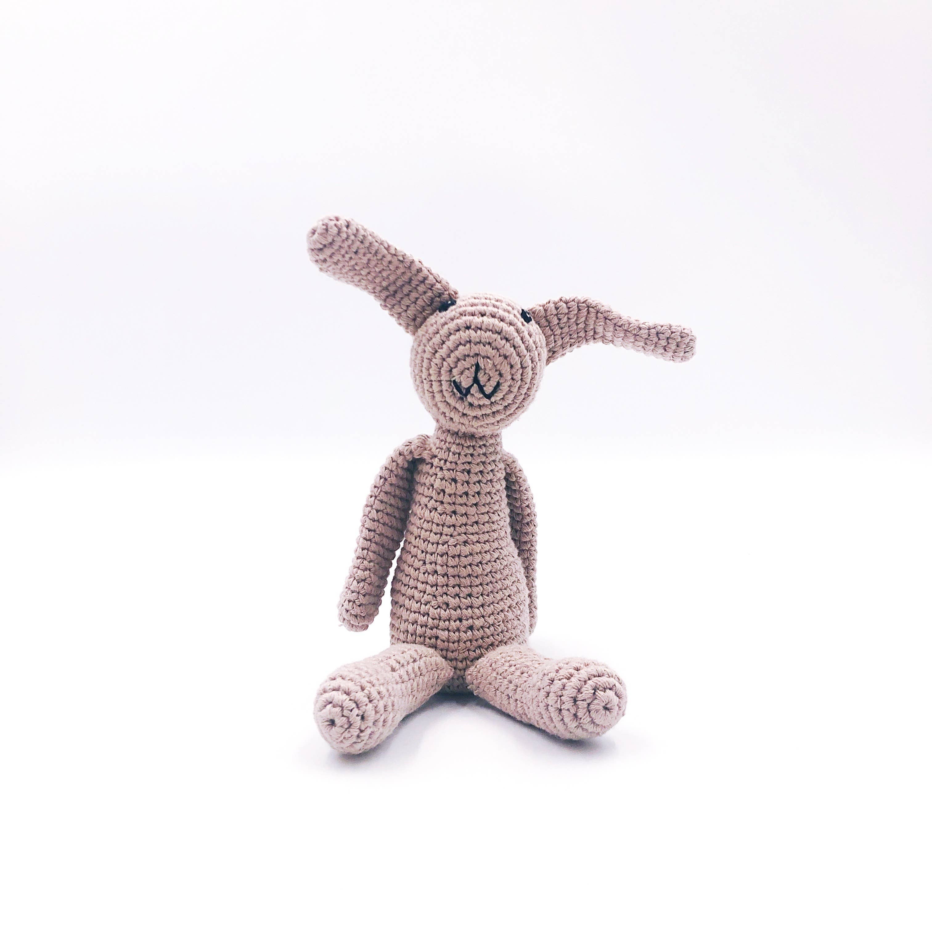 Handmade Sweet “My First Bunny” Baby Rattle – Organic Cotton