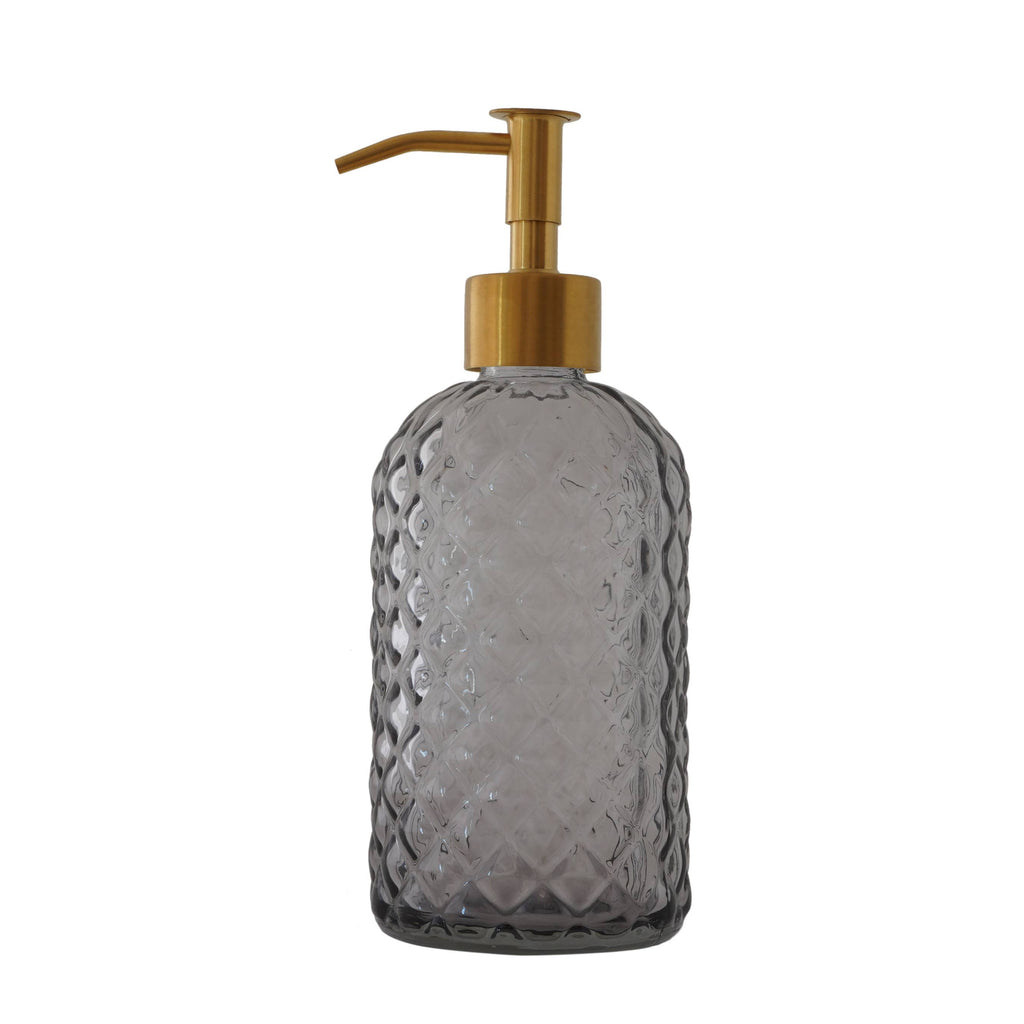 Slim Pump Diamond Lattice Glass Liquid Soap Dispenser