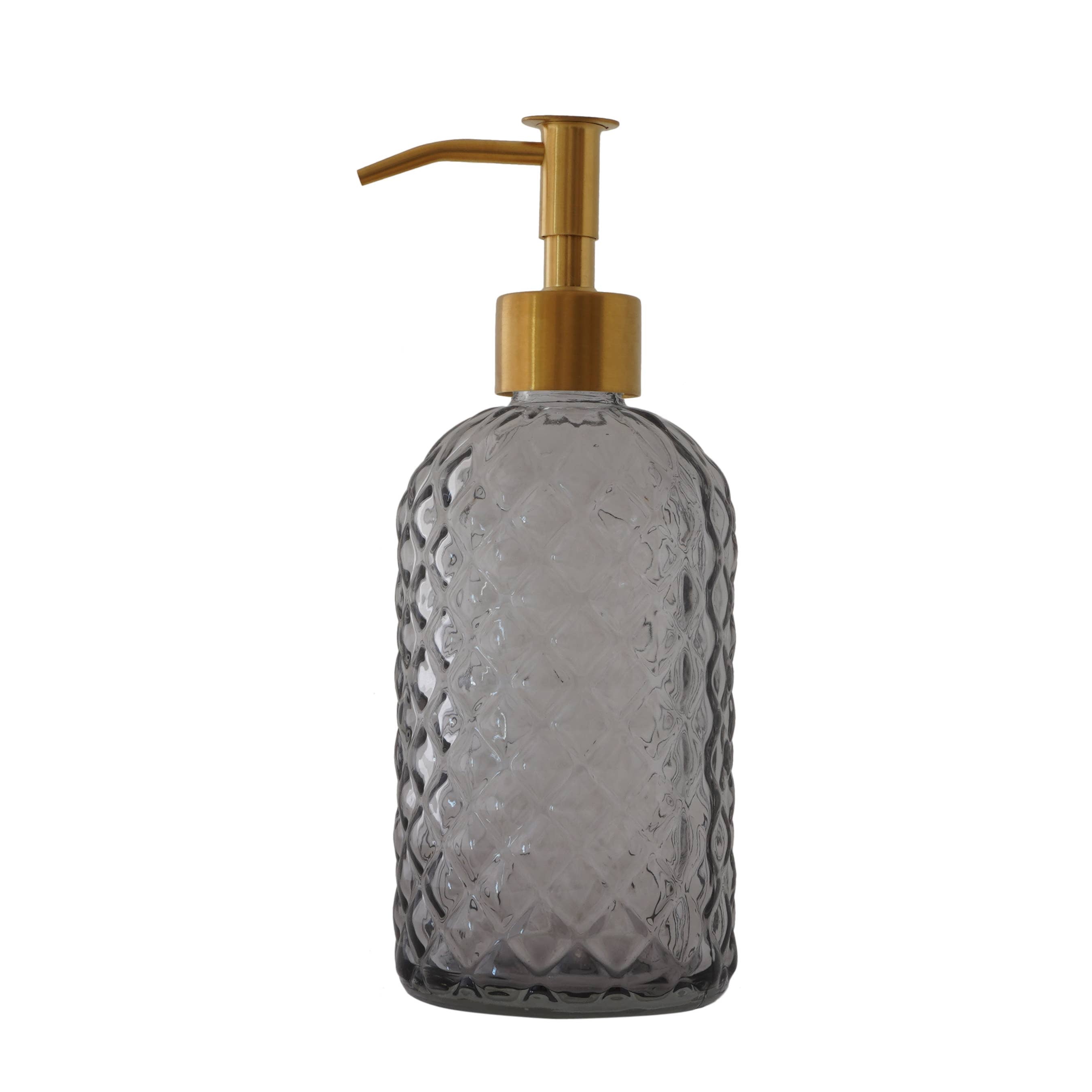 Slim Pump Diamond Lattice Glass Liquid Soap Dispenser
