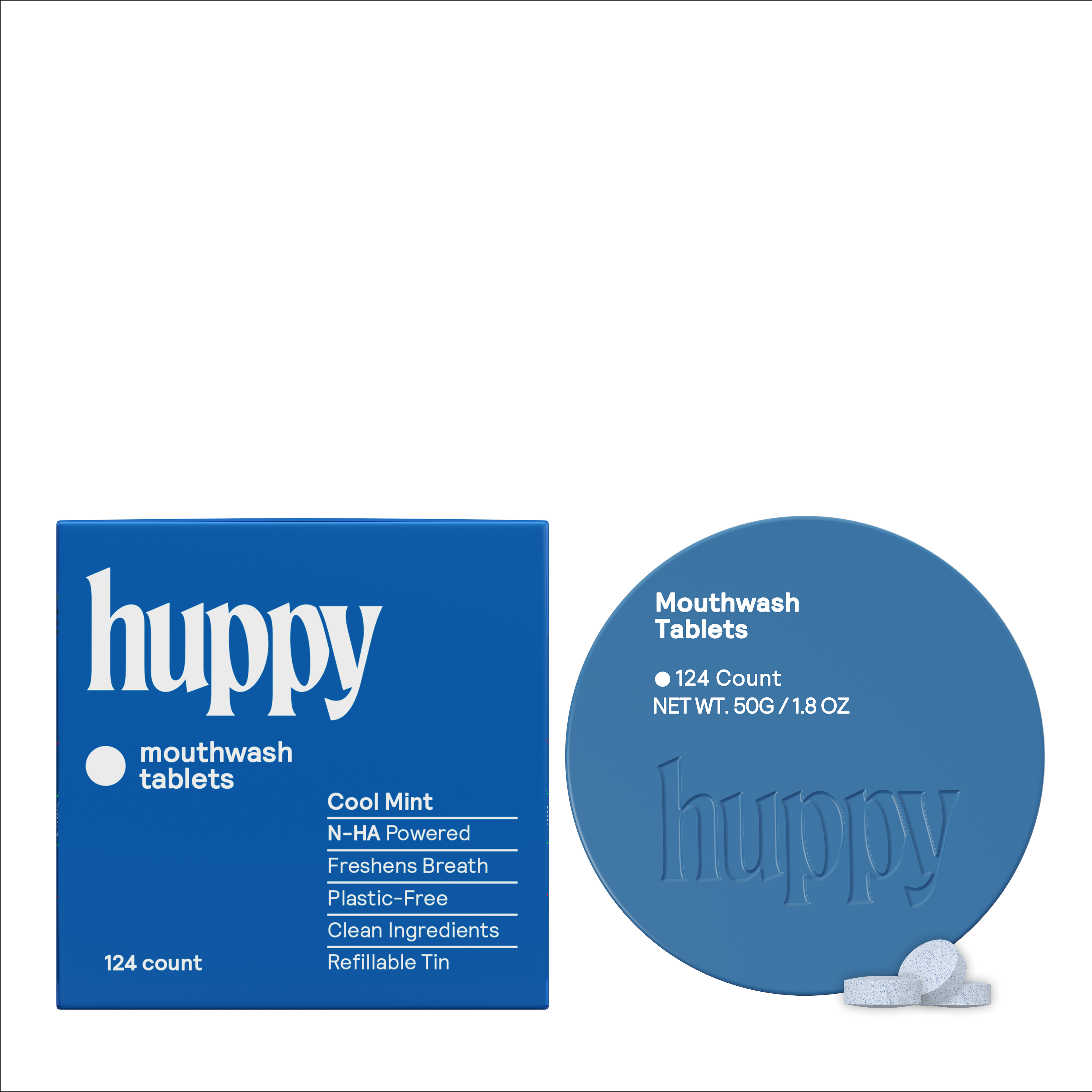 Alcohol-Free Cool Mint & Fluoride-Free Mouthwash Tablets