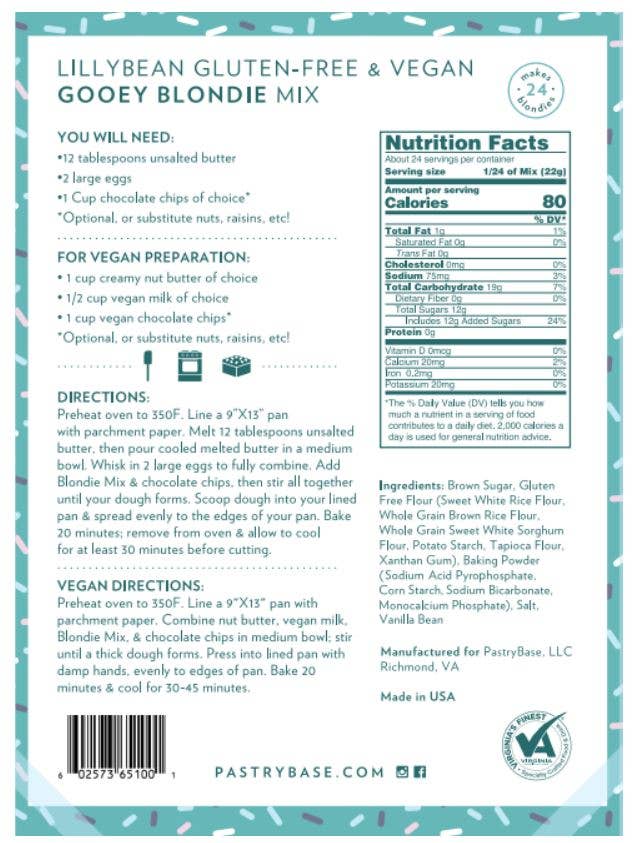 Gooey Blondie Mix (Vegan & Gluten-Free)