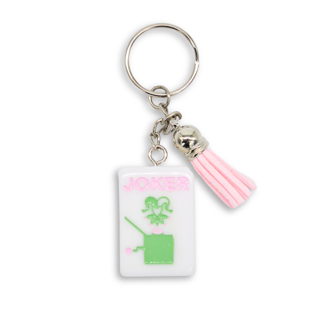 Joker Mahjong Tile Keychain