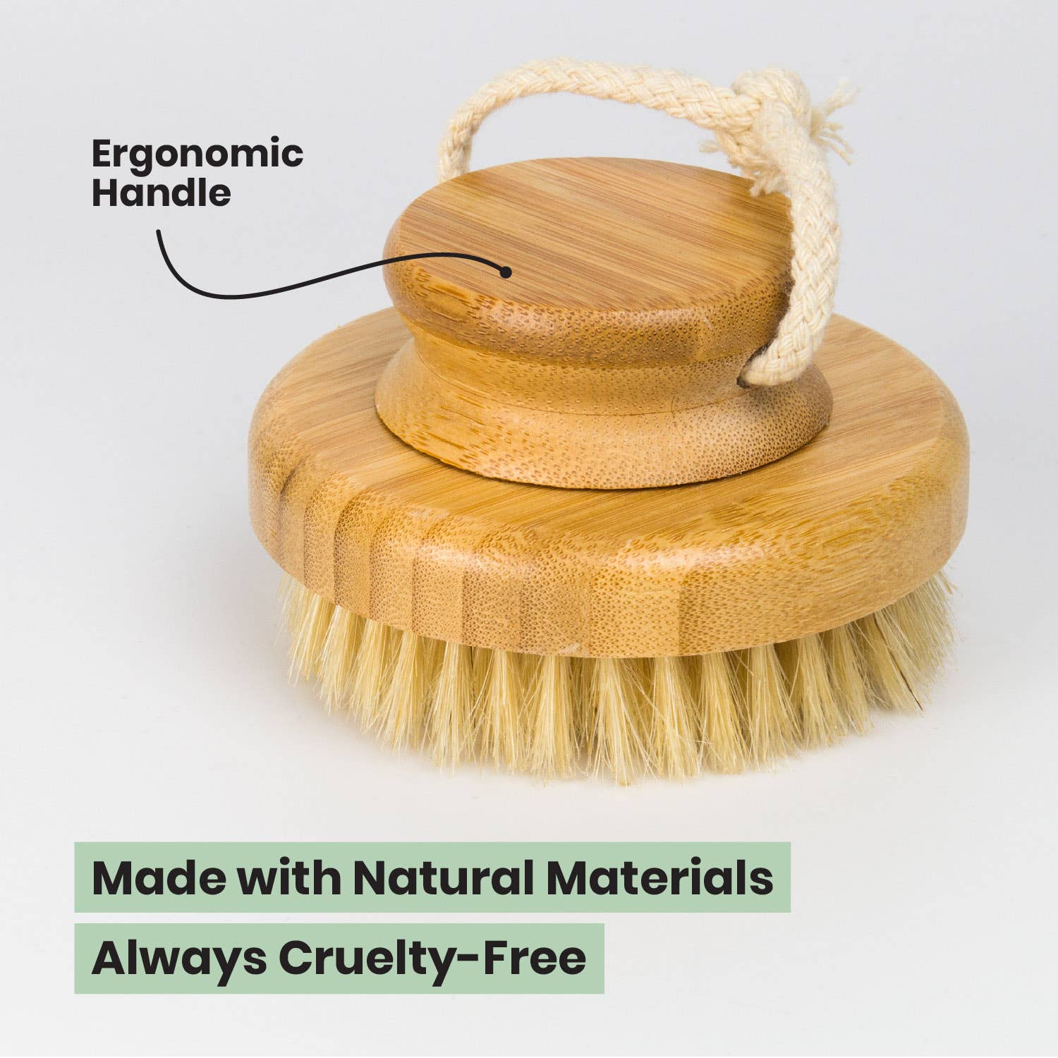 Lindo Bamboo Dry Brush (Round) Firm Grip Handle