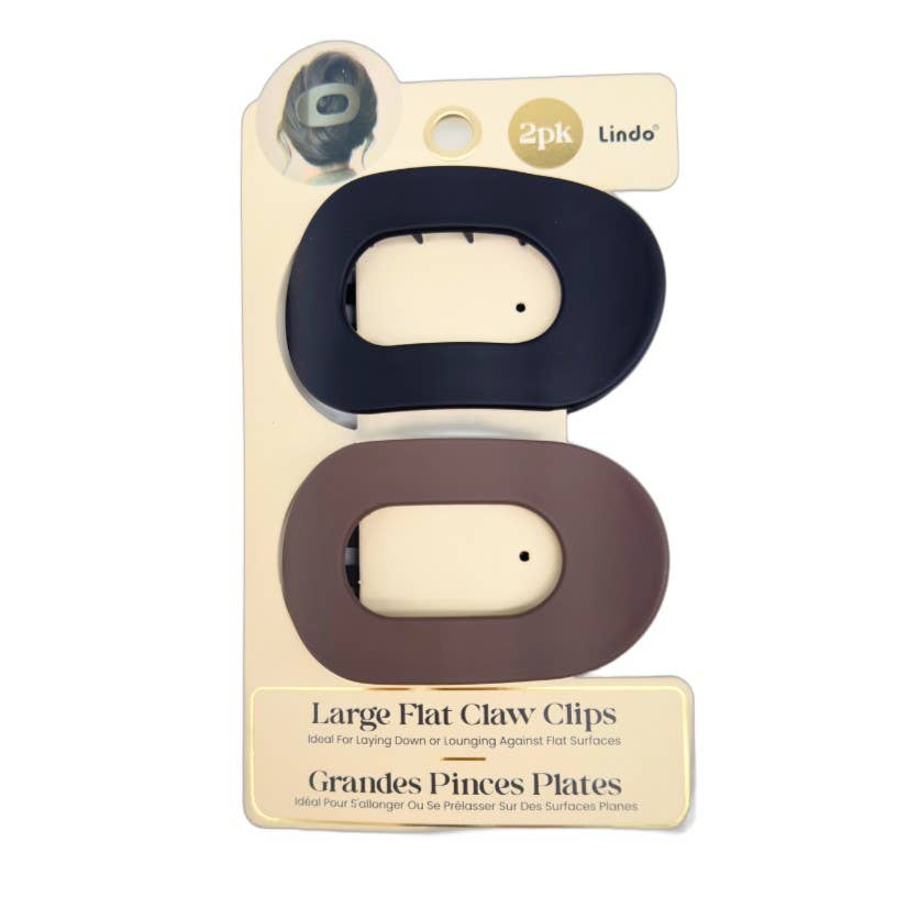 Lindo Large Flat Claw Clips