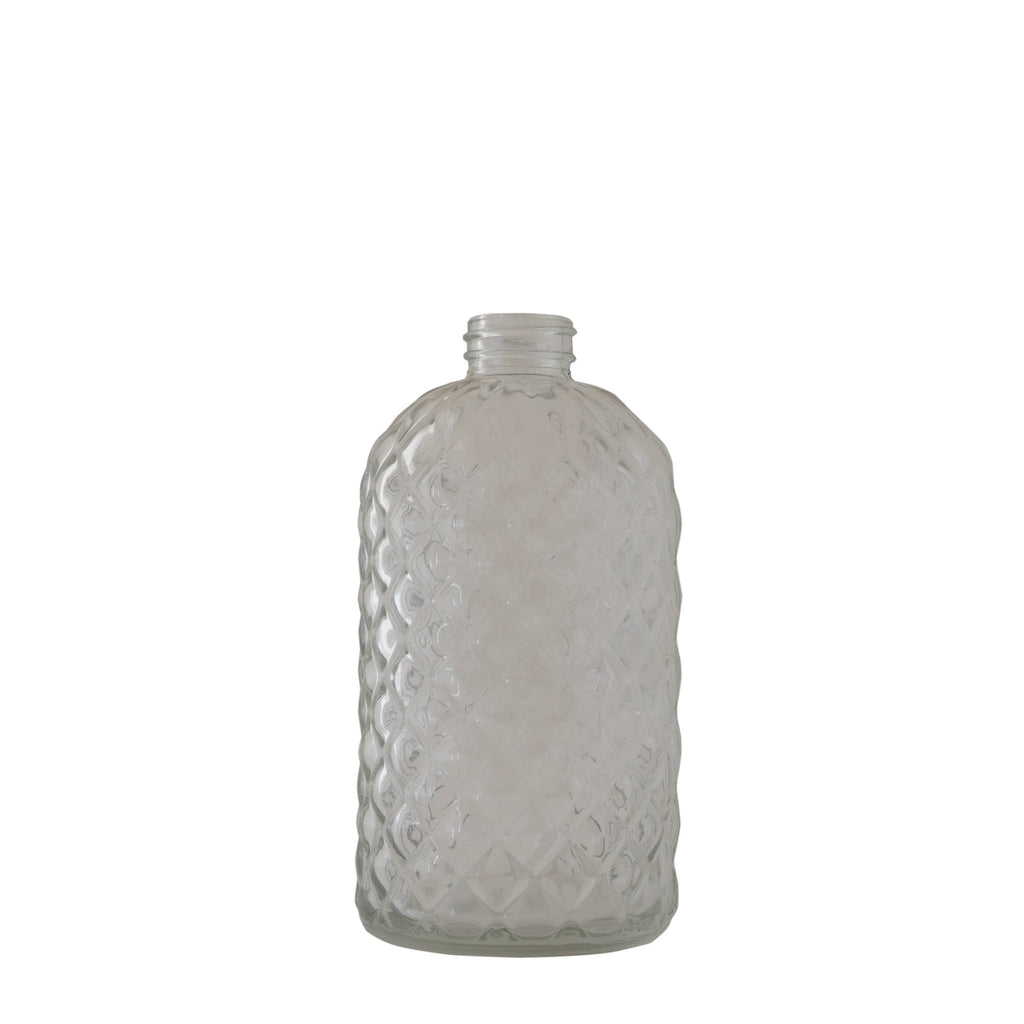 Diamond Lattice Glass Bottle Only - 28-400 Threading