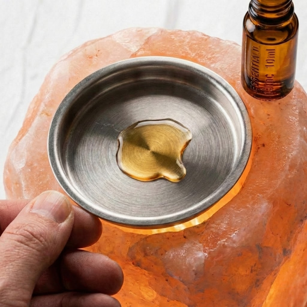 Himalayan Salt Lamp with Aromatherapy Tray