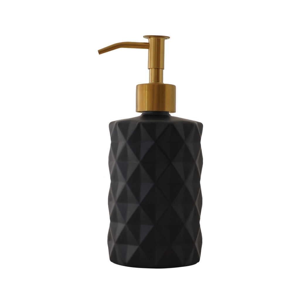 Slim Pump Diamond Pattern Glass Liquid Soap Dispenser