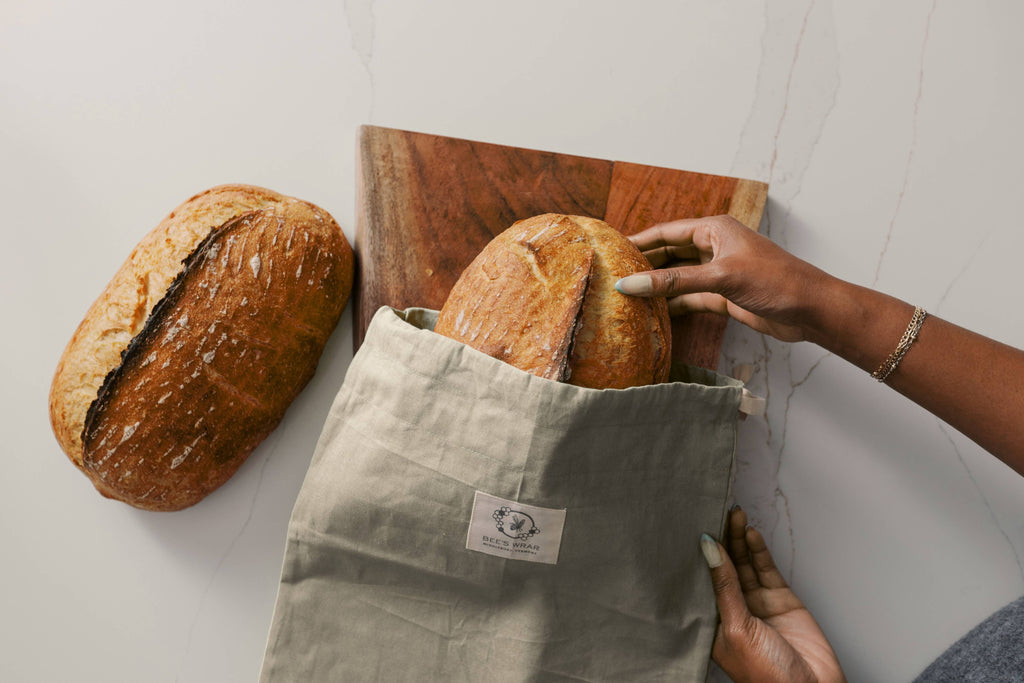 Artisan Bread Bag-Natural, Bakery Lane lined