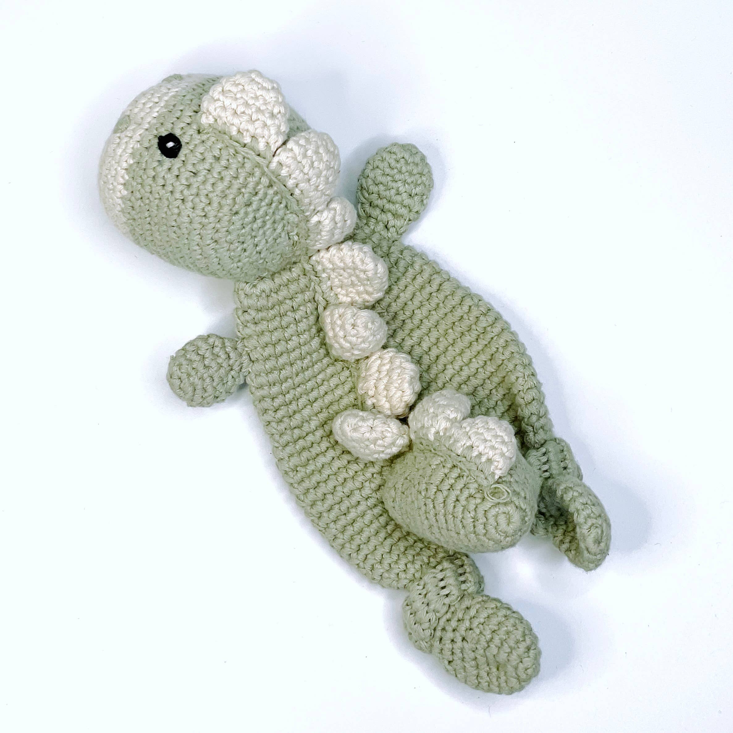 Dinosaur Lovey – Handmade Organic Cotton Flat Baby Toy