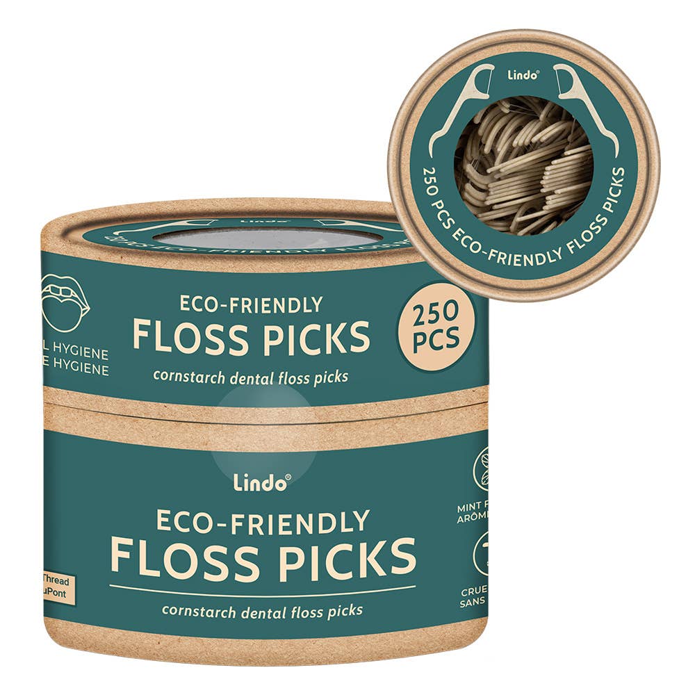 Eco-Friendly Cornstarch Floss Picks (250 pcs)