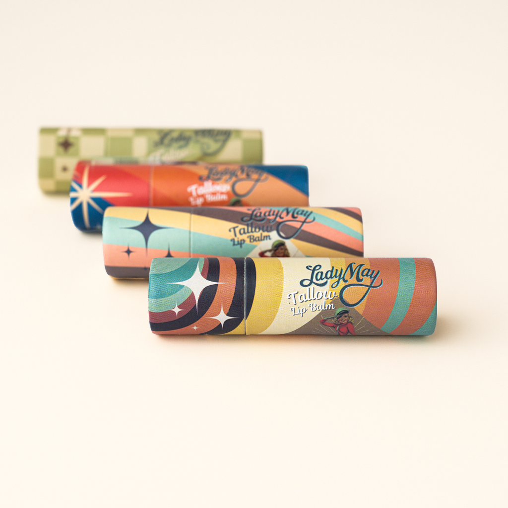 Tallow Lip Balm - Natural Beef Tallow Lip Moisturizer with Beeswax & Jojoba Oil