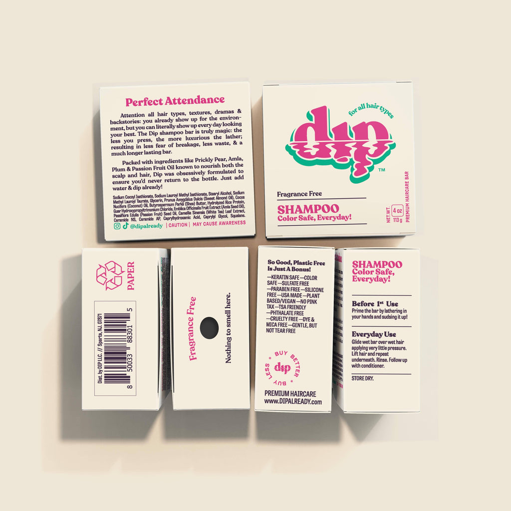 DIP Color Safe Shampoo Bar for Every Day - Fragrance Free