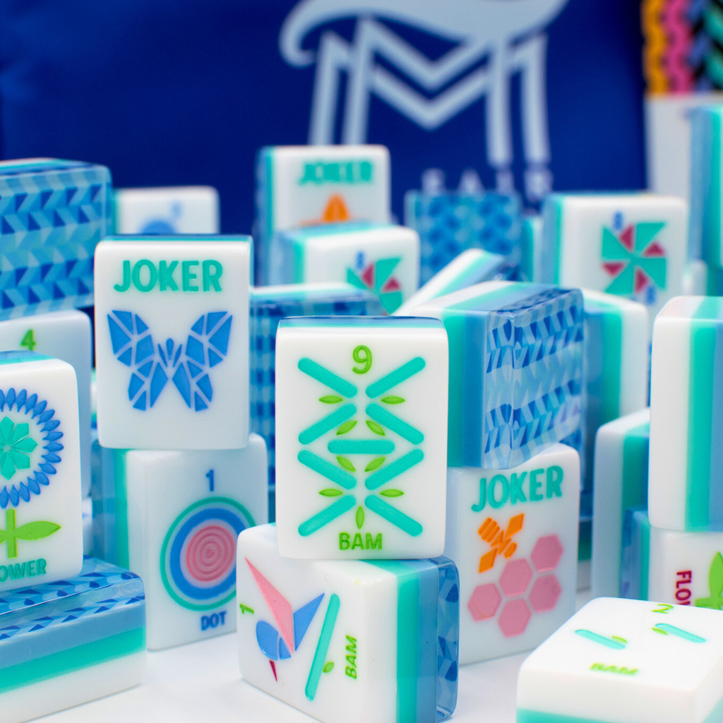 Crystal Prism Blue | Mahjong with Bold Angles and Vibrant Vibes
