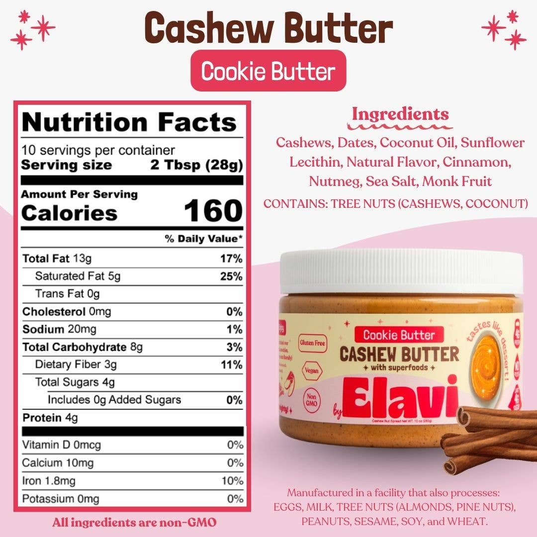 Cookie Butter Cashew Butter: Vegan, Gluten Free